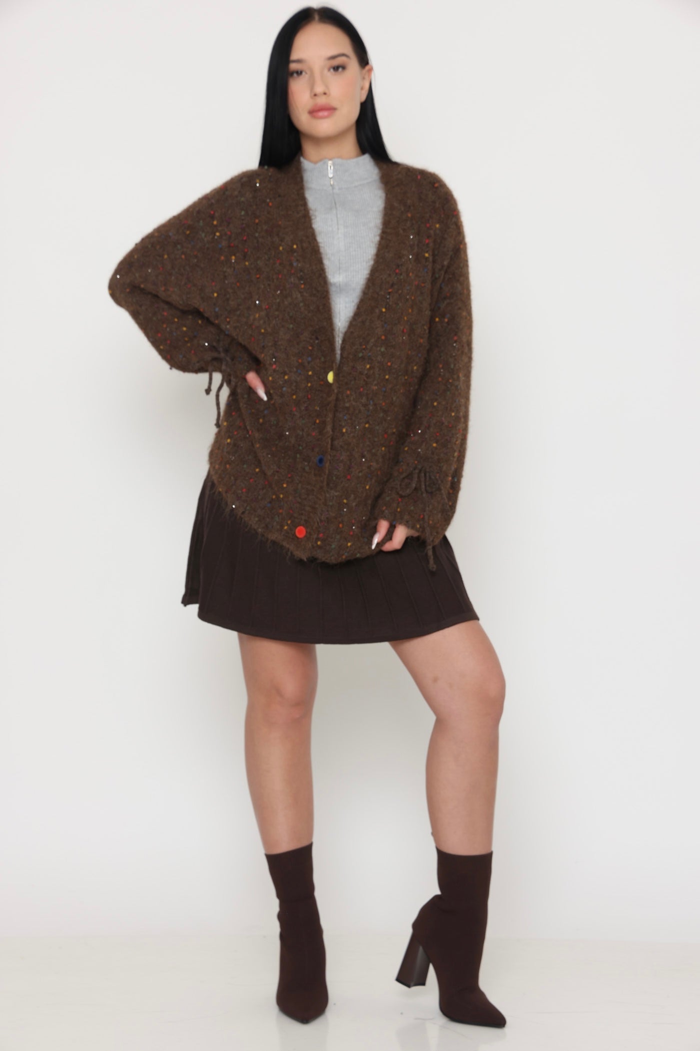 קרדיגן ניקוד ססגוני