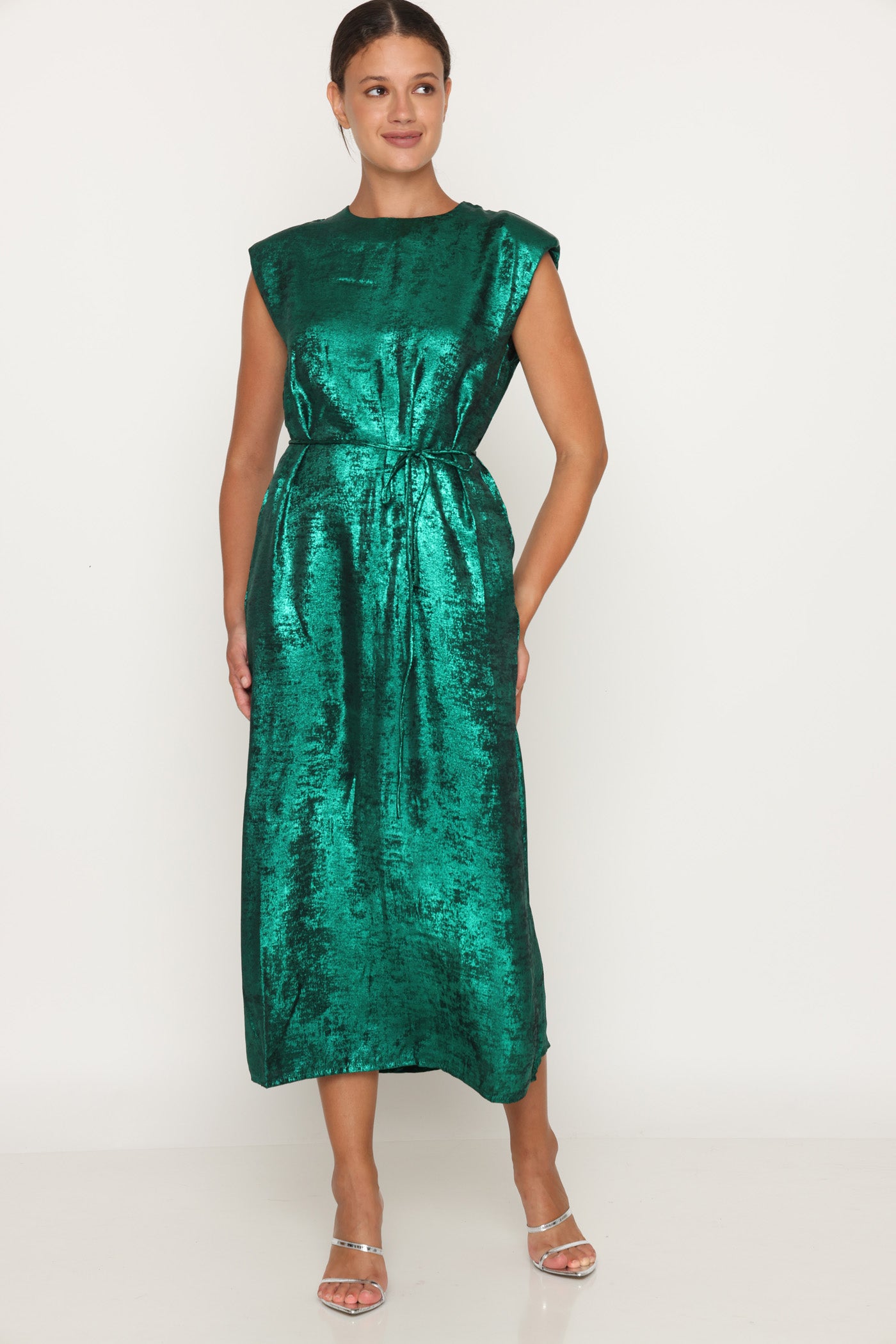 שמלת מקסי לורקס ירוק