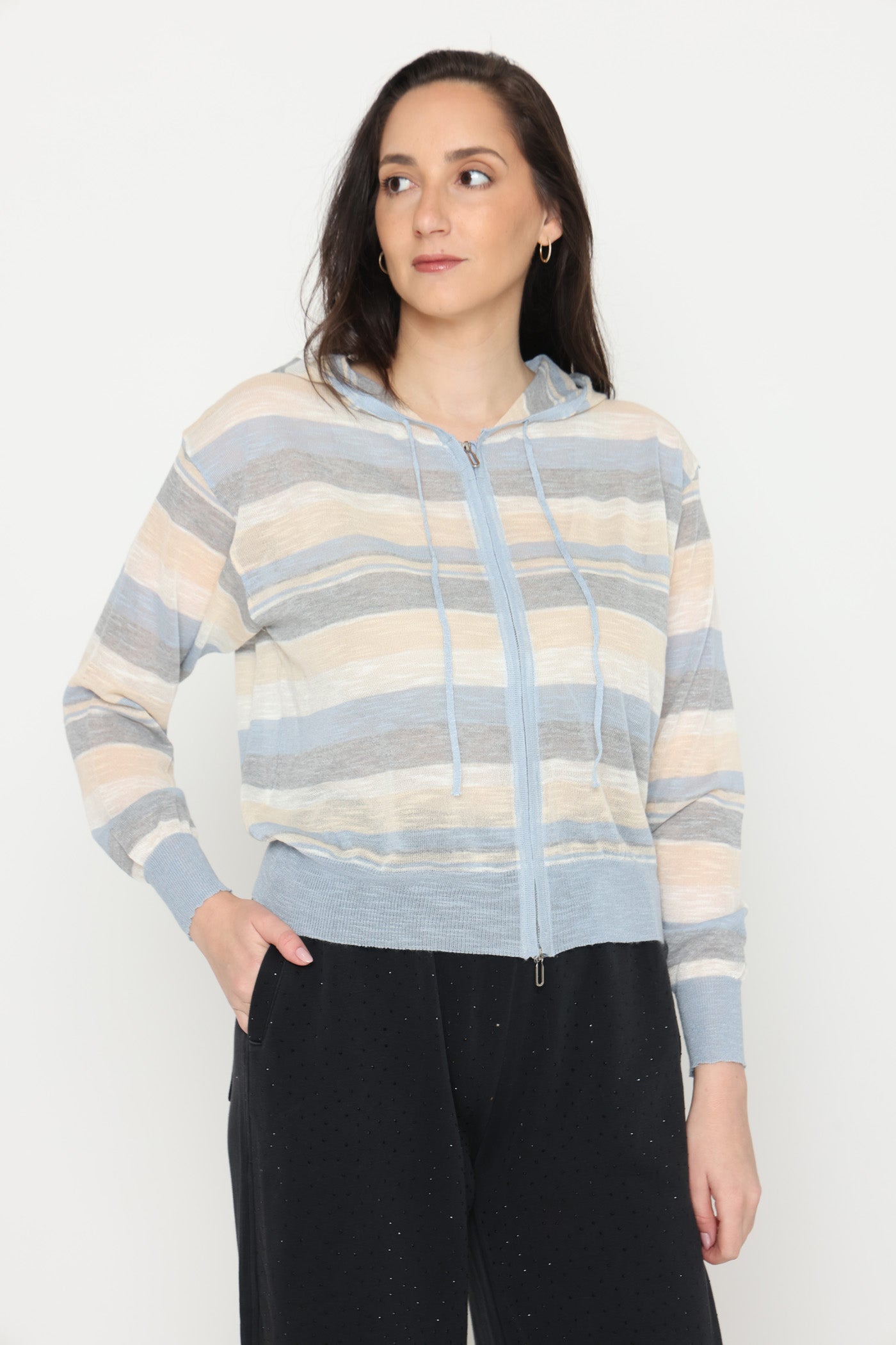 קרדיגן פסי בהירות