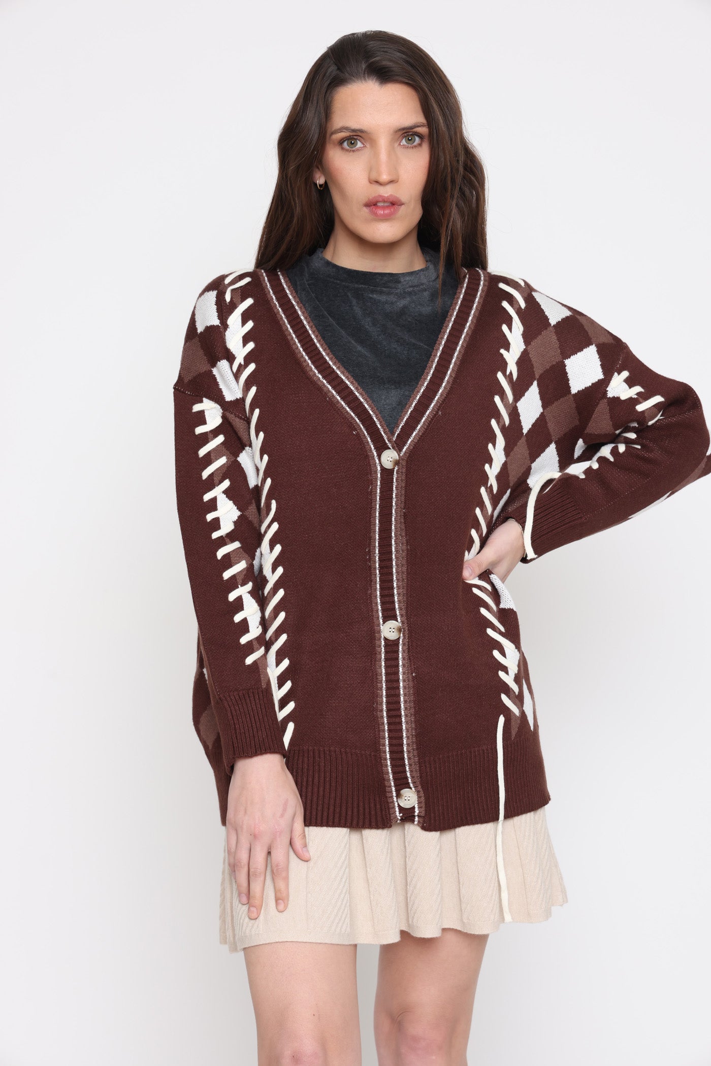 ג'קט צמר תפרים חורף