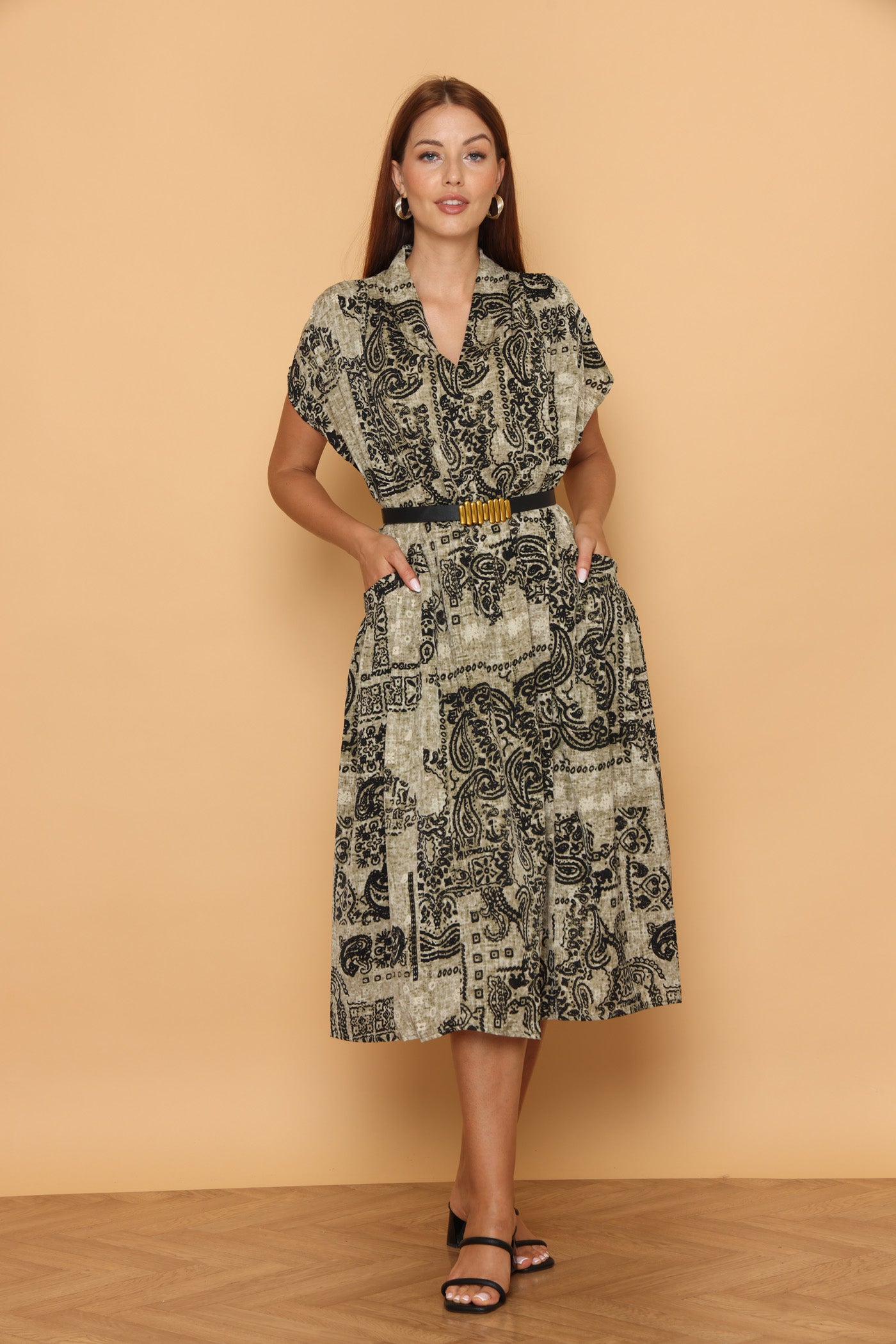 שמלת מפת הדפס