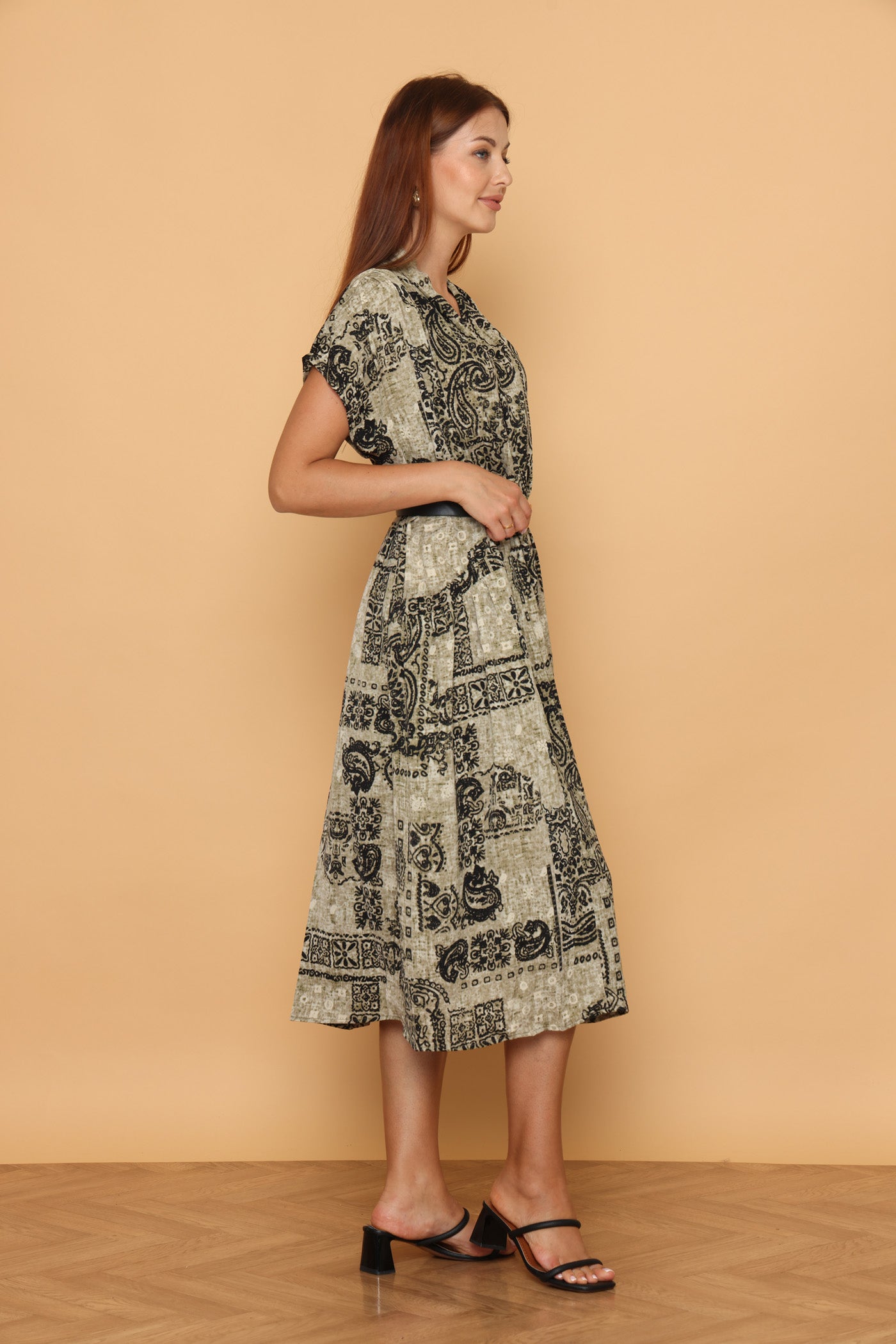 שמלת מפת הדפס