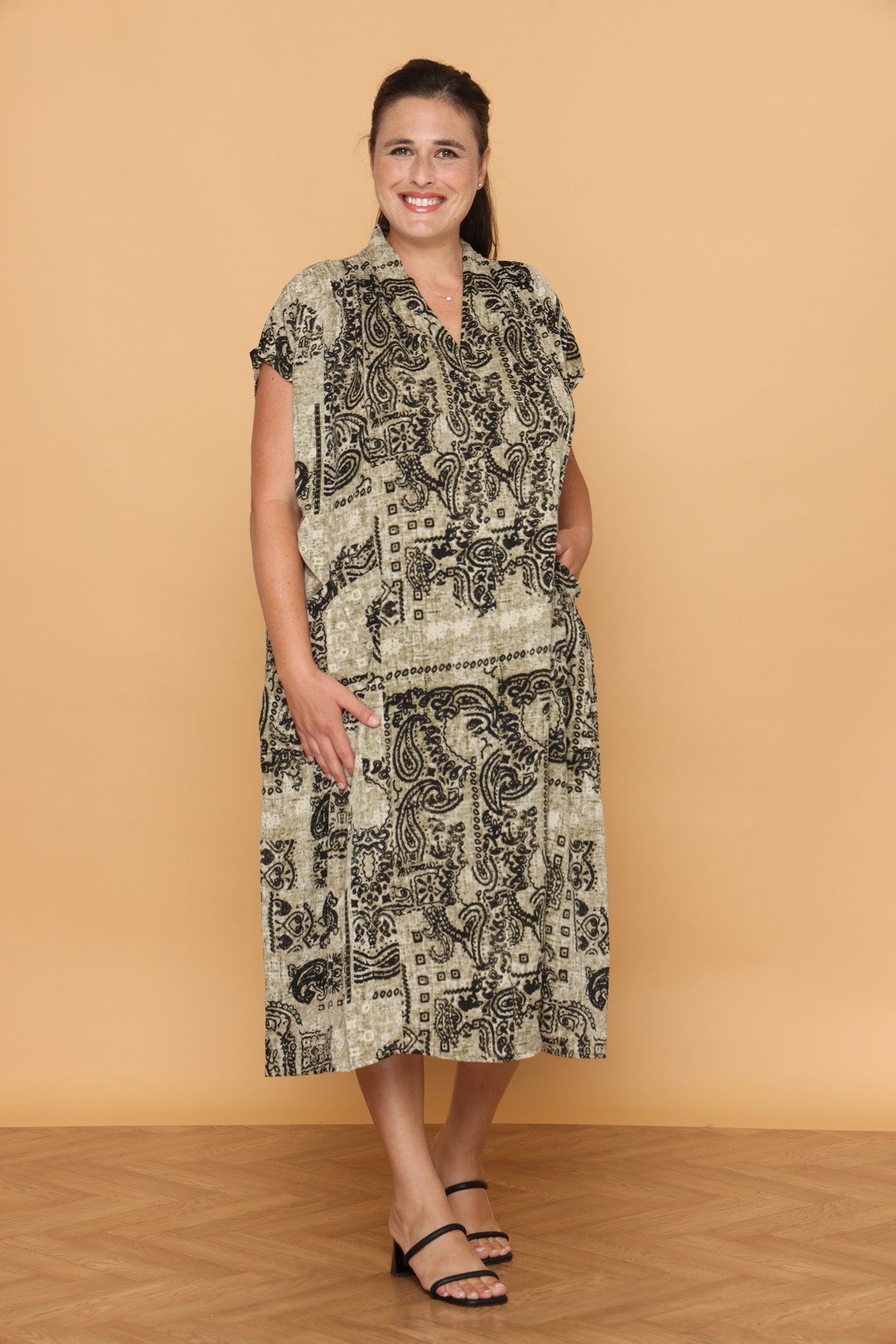 שמלת מפת הדפס