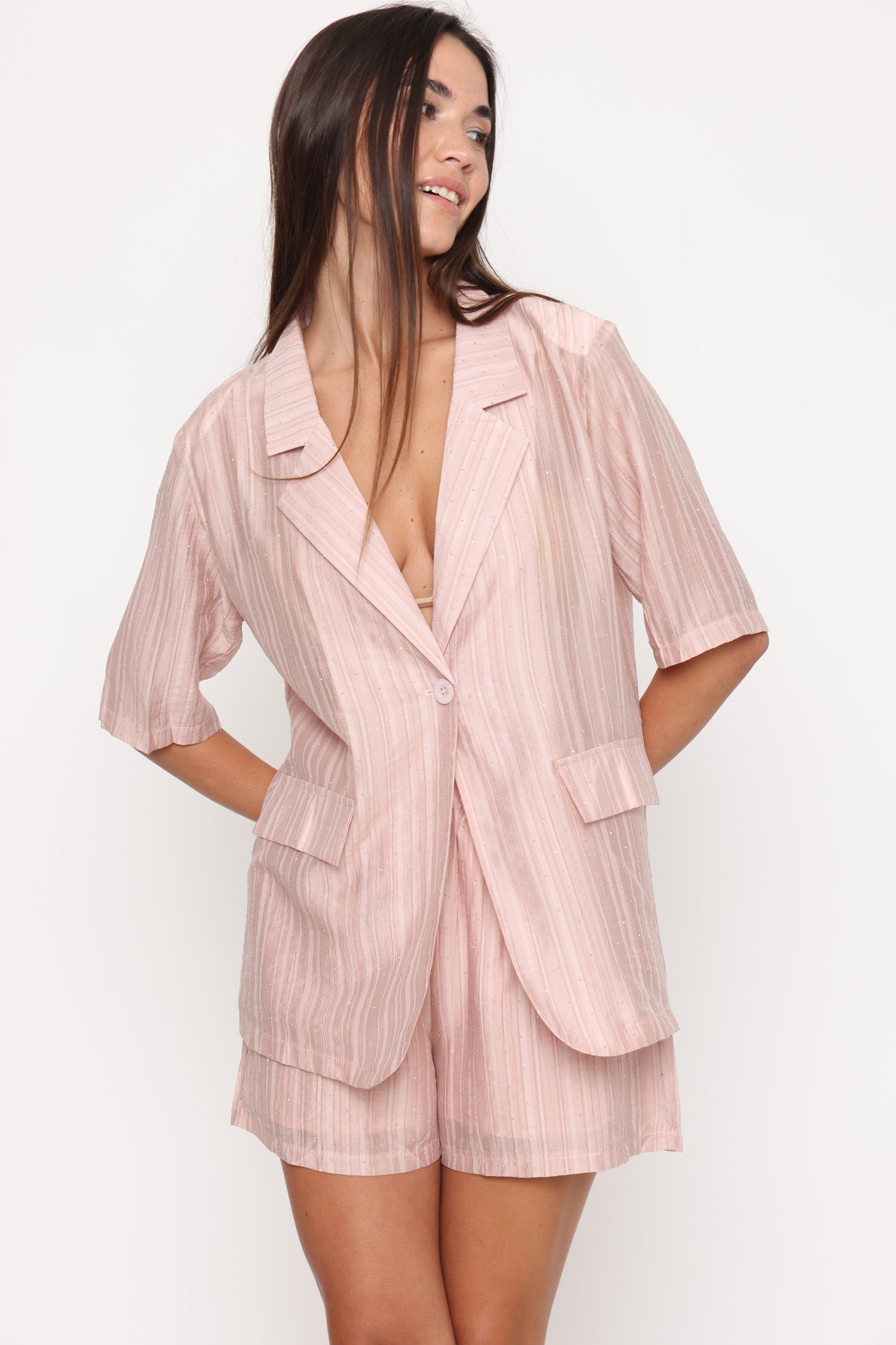 מכנסיי יהלומים ורוד