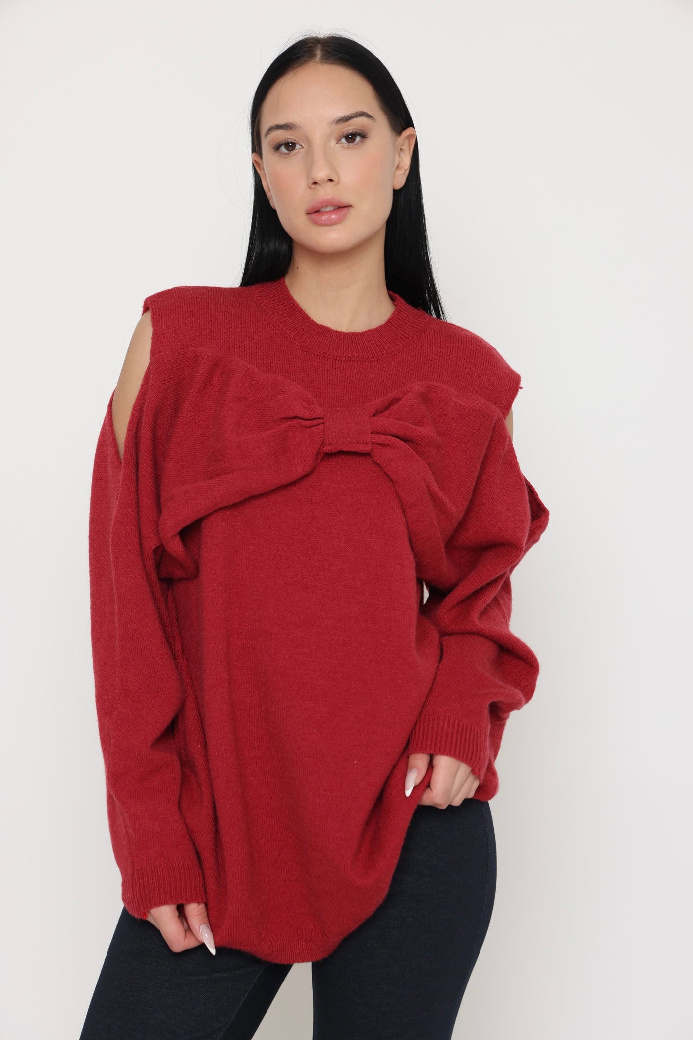 טוניקת פפיון אדום