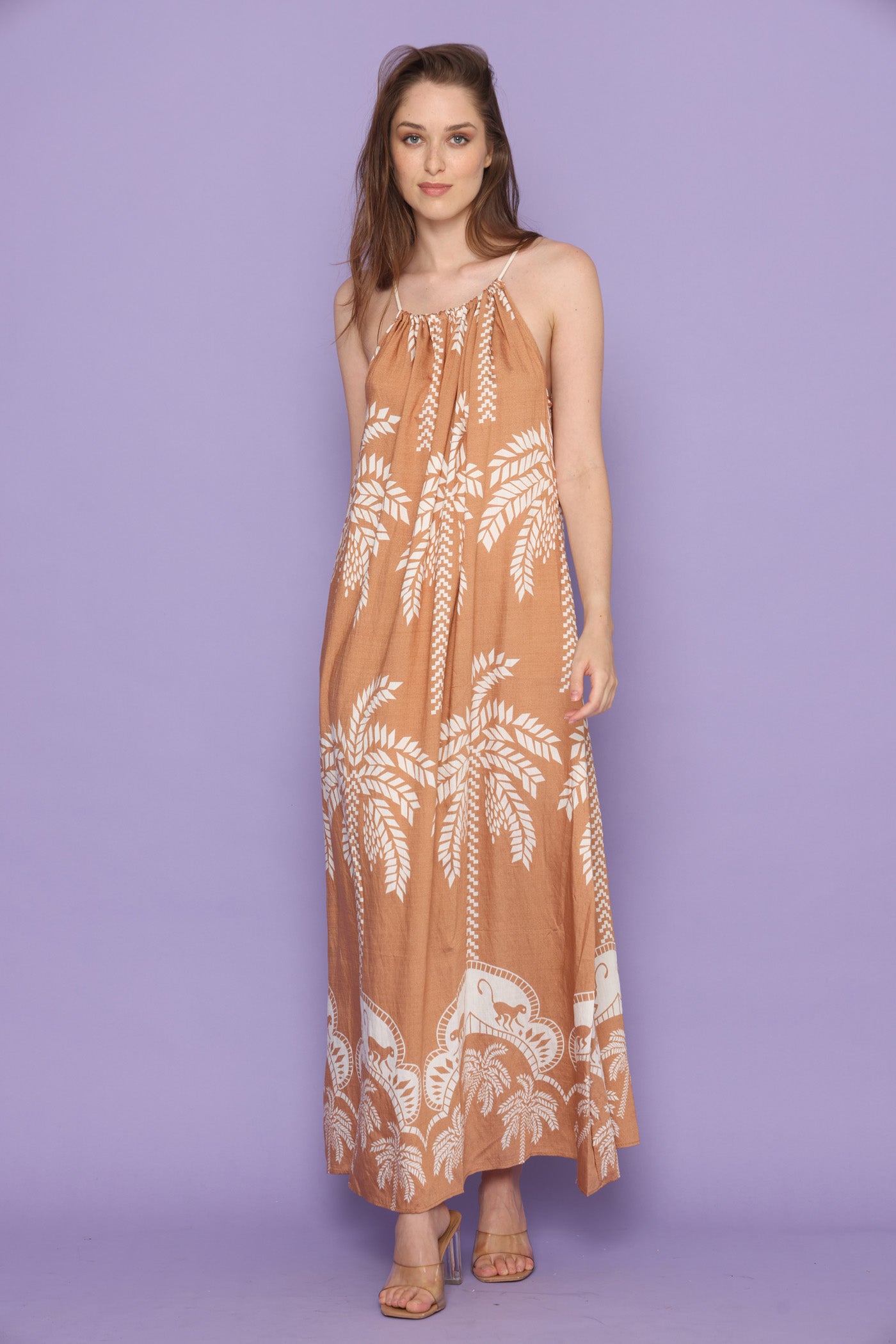 שמלת דקלים חומים