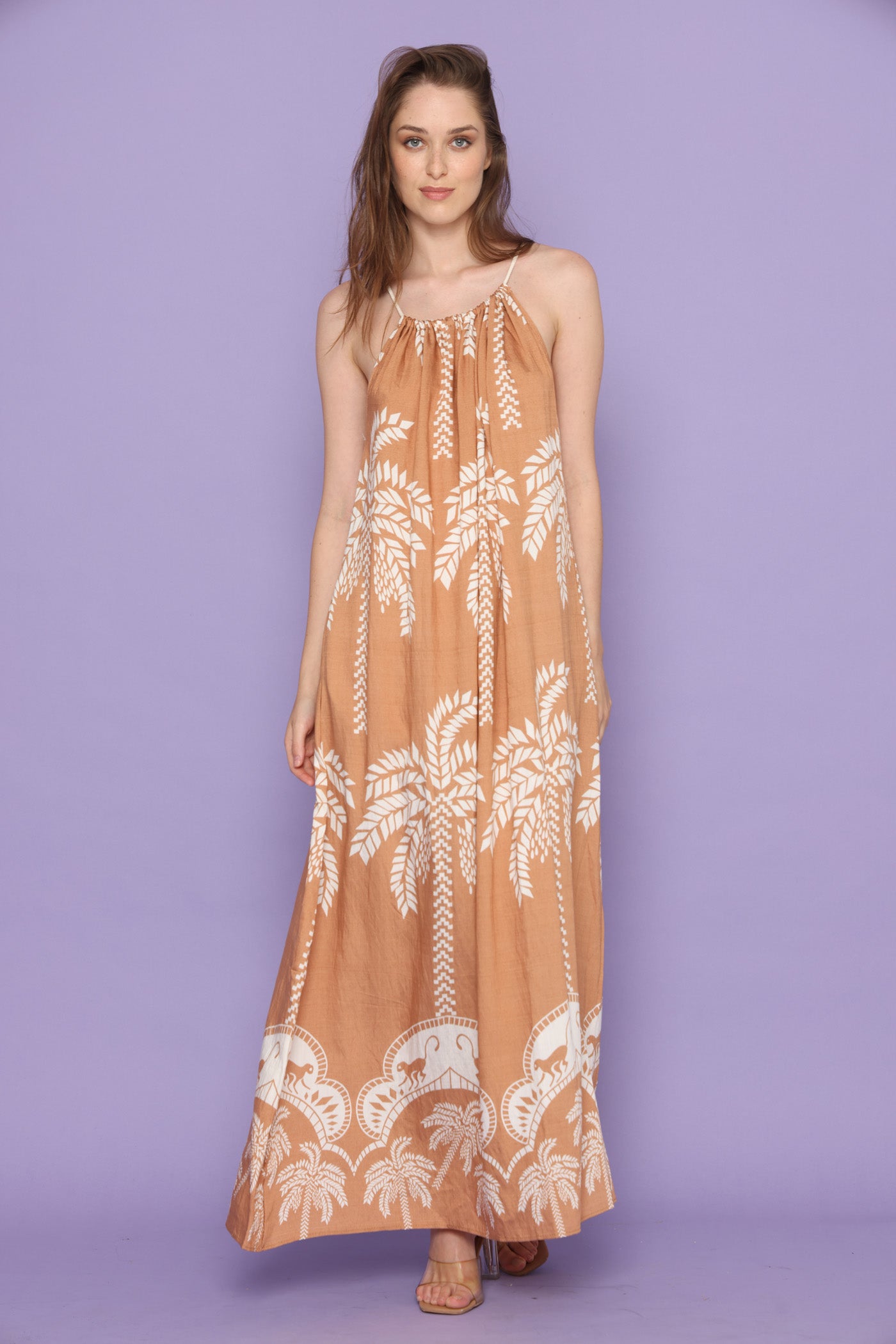 שמלת דקלים חומים