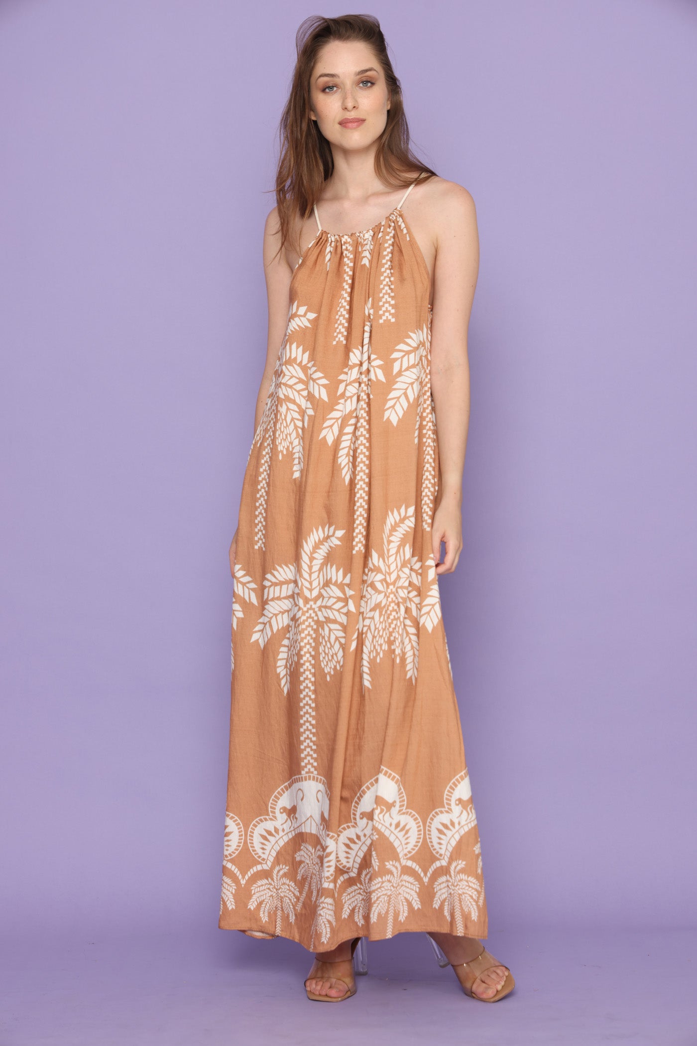 שמלת דקלים חומים