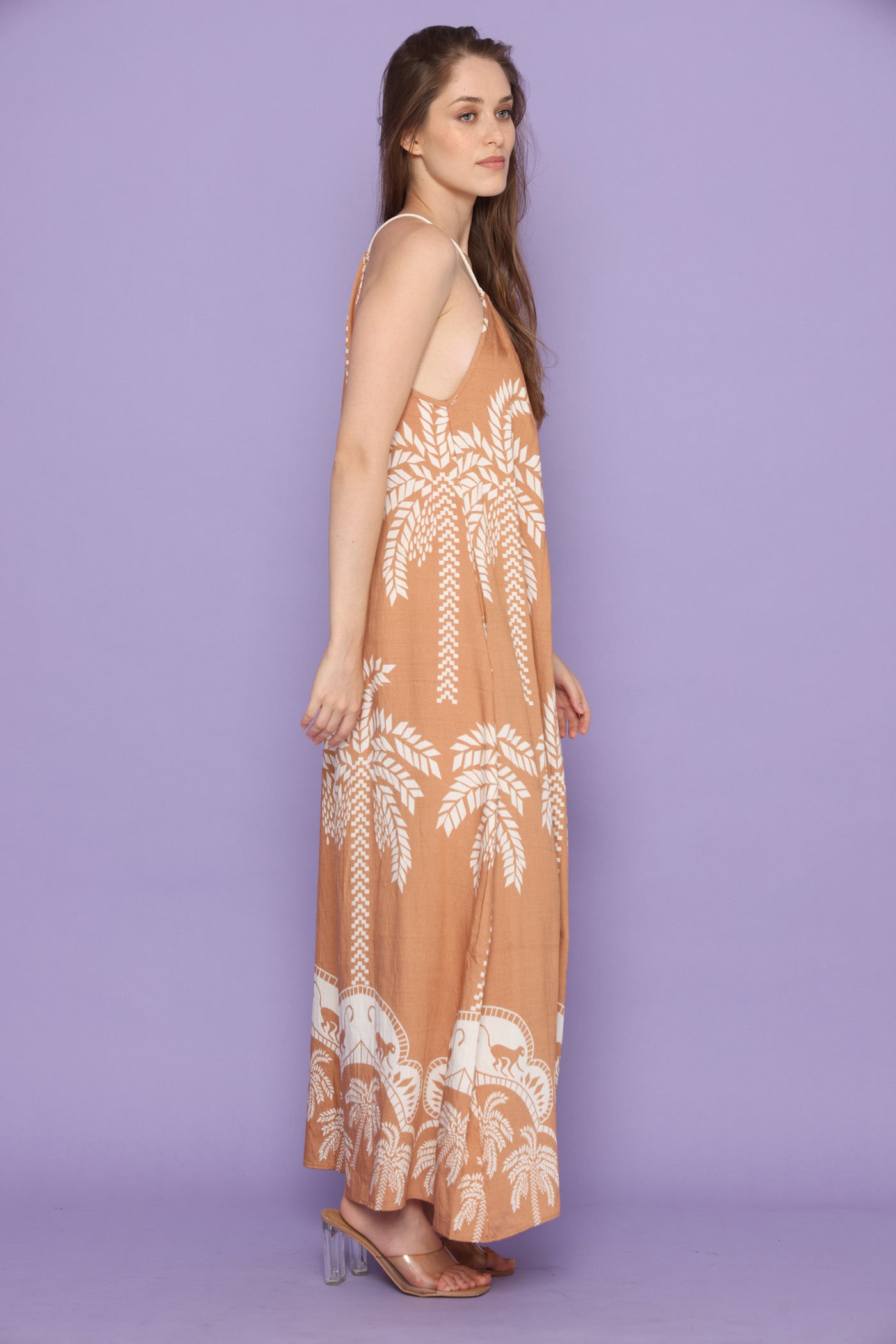 שמלת דקלים חומים