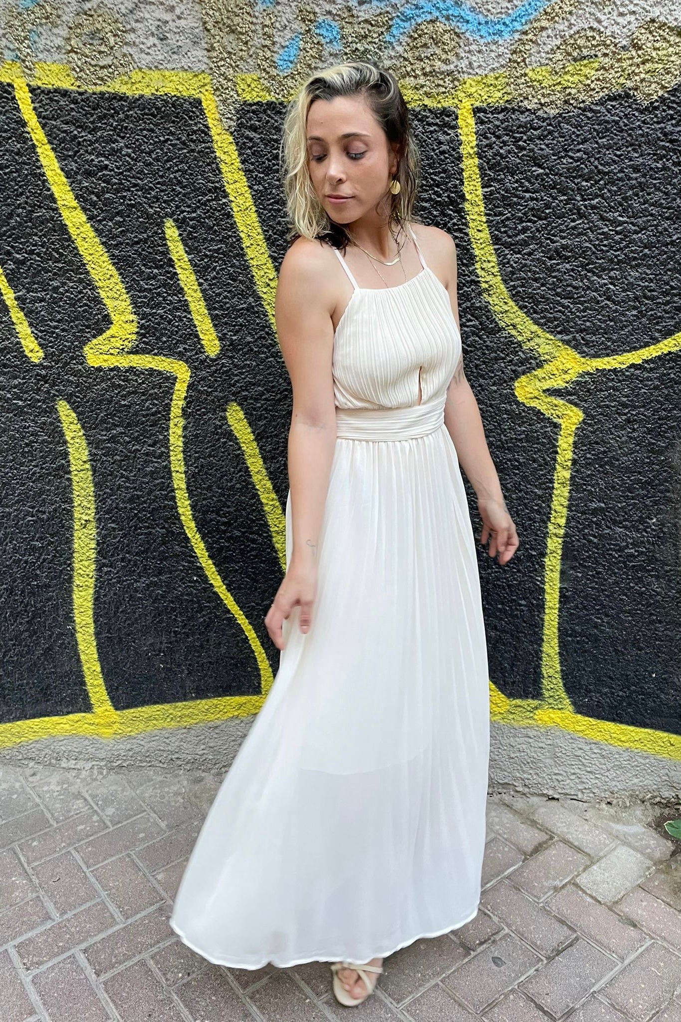 שמלת מקסי פתחי צד