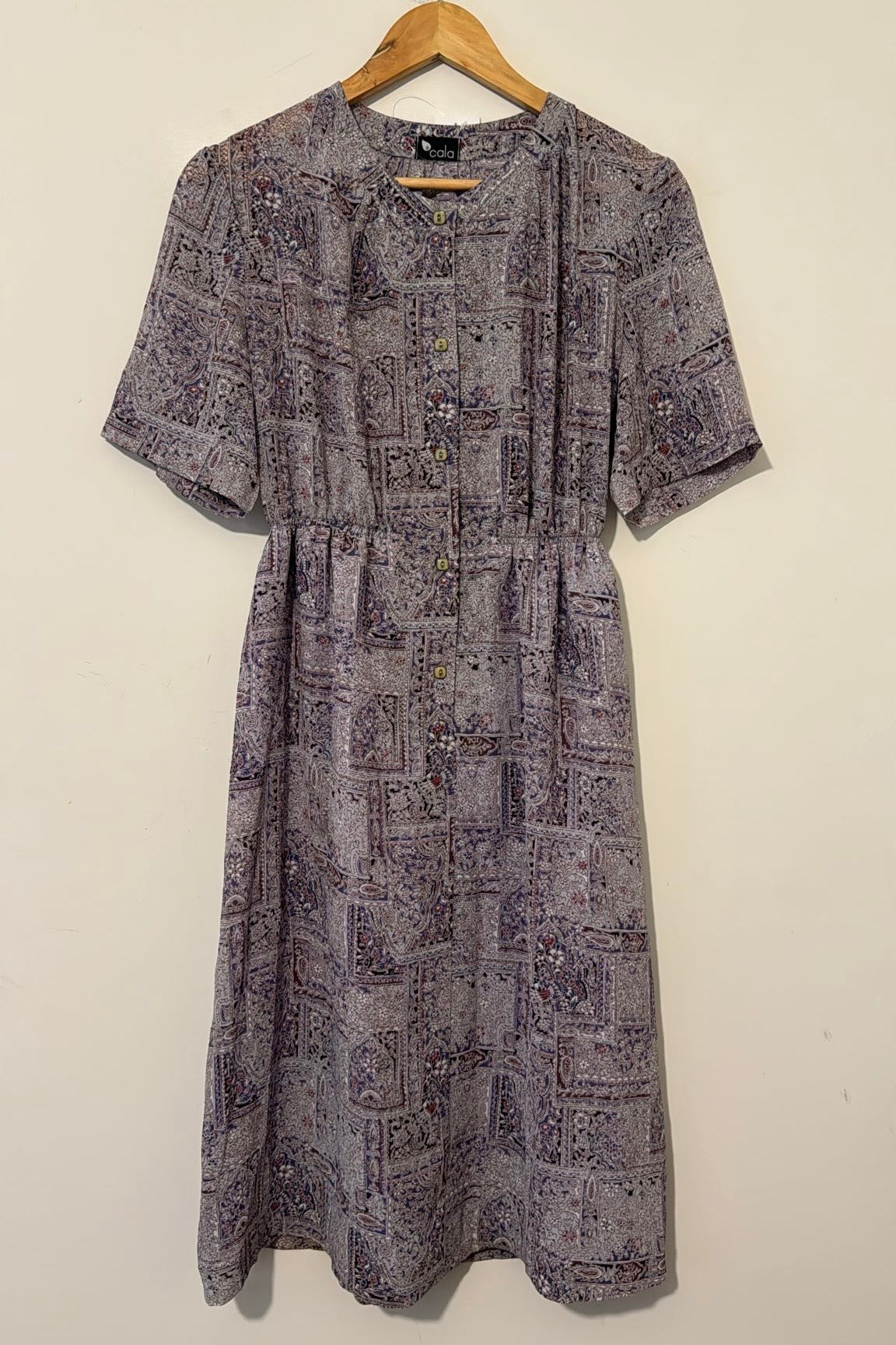 שמלת וינטג' מסגרות כפולות בסגול