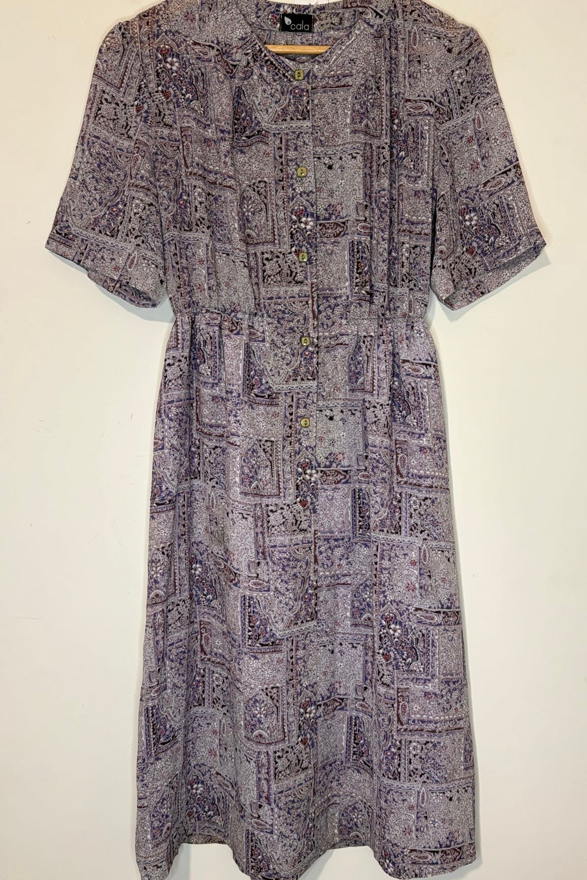 שמלת וינטג' מסגרות כפולות בסגול