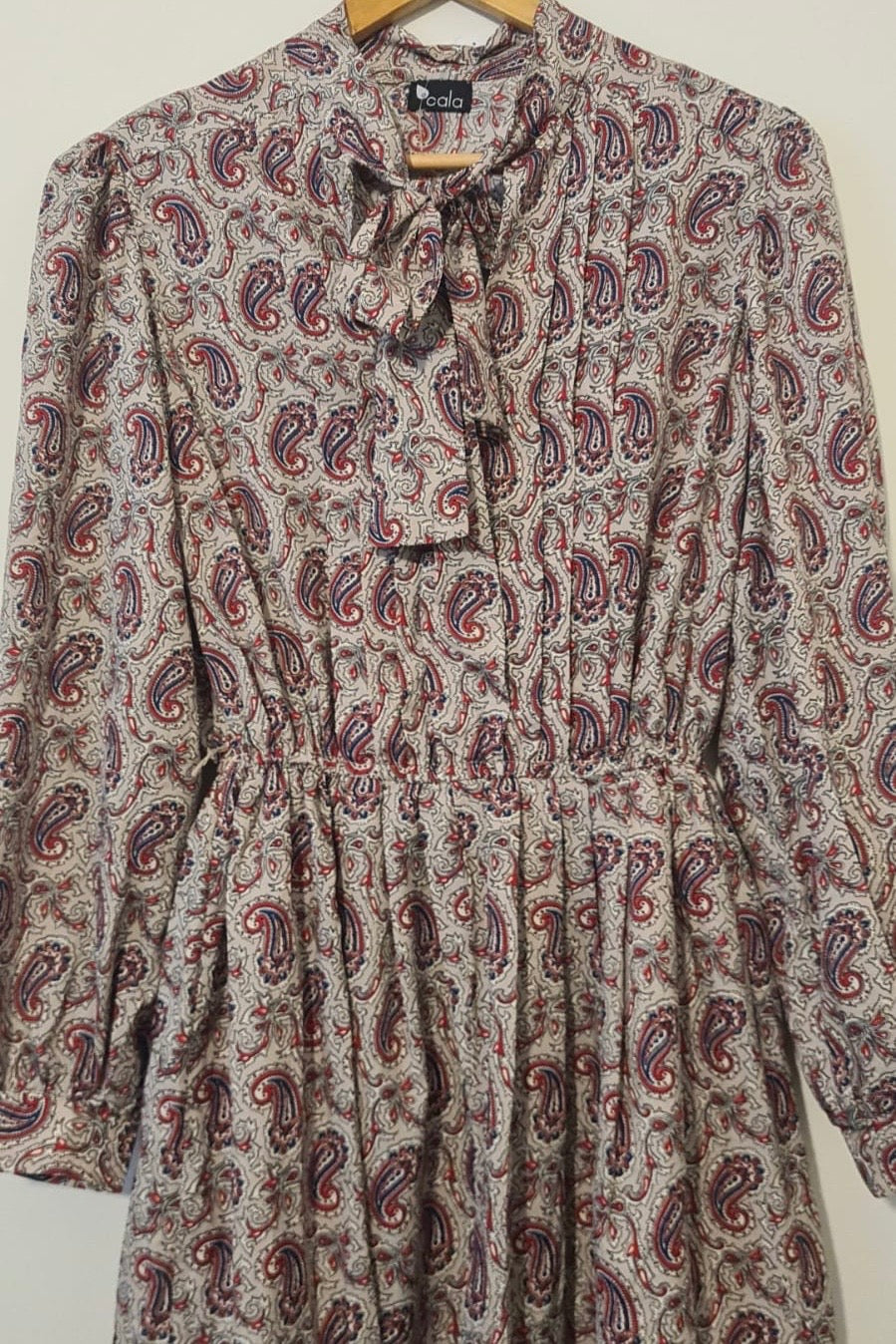 שמלת וינטג' פייזלי בהירה