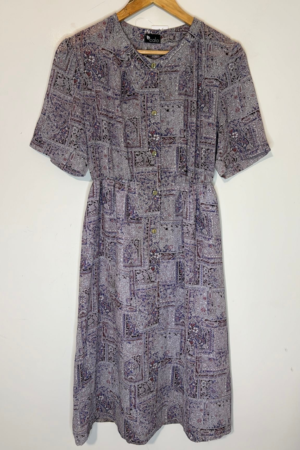 שמלת וינטג' מסגרות כפולות בסגול