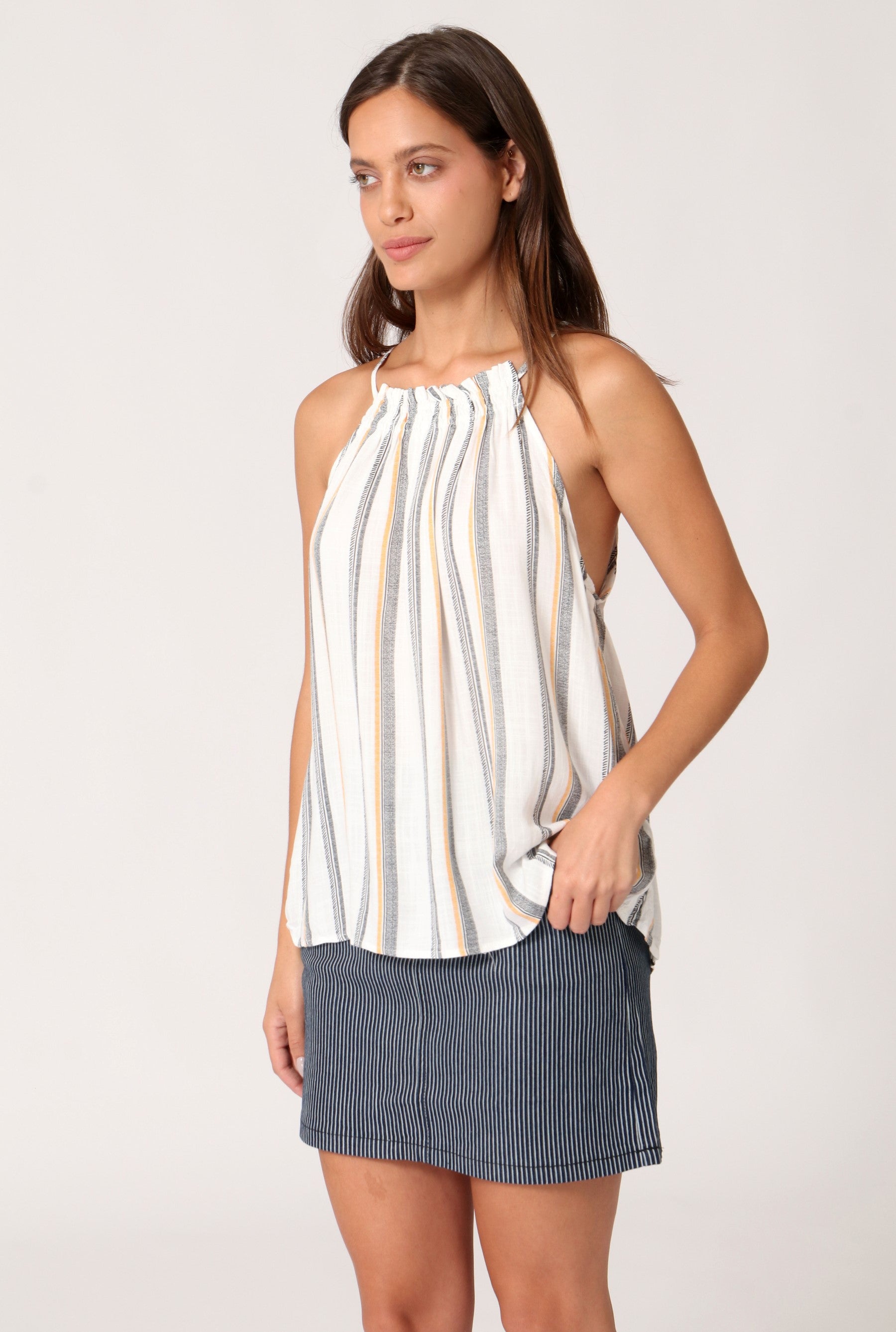 גופיה פסי צהוב