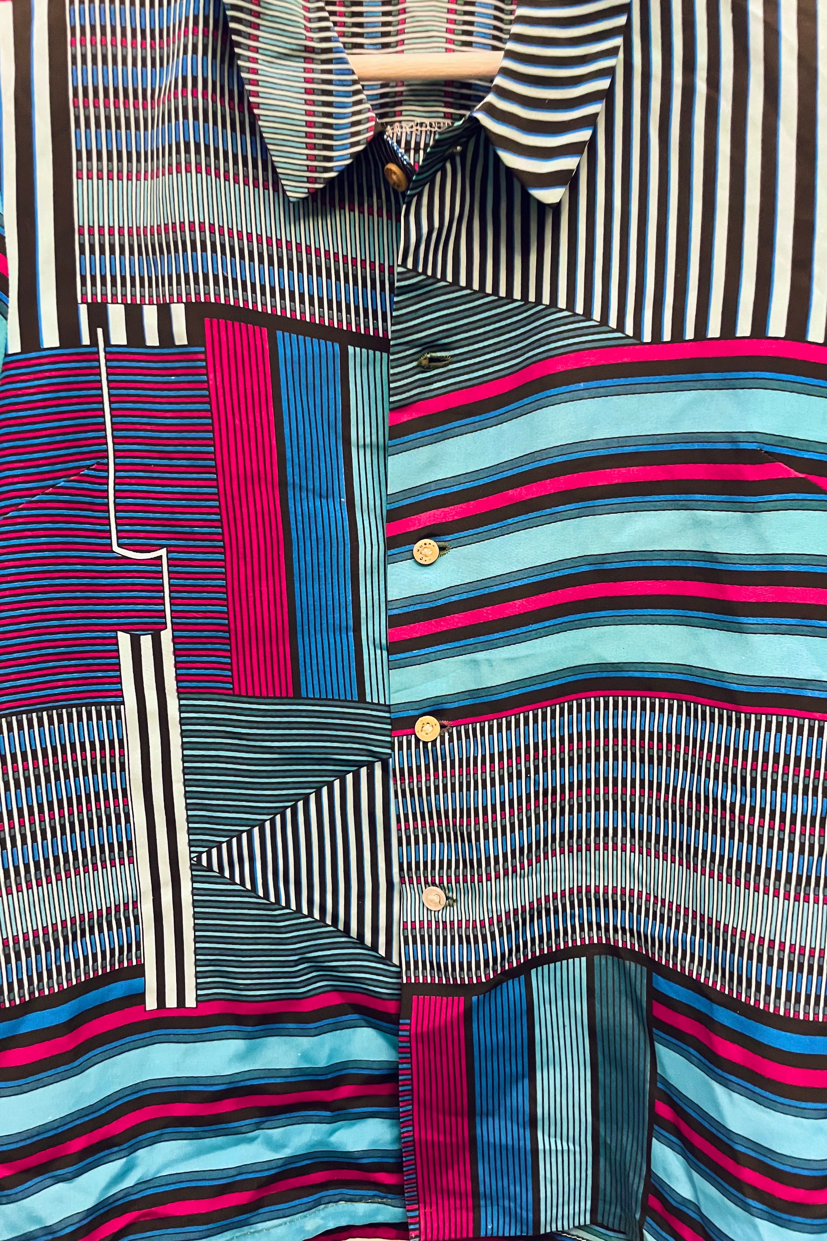 חולצת וינטג׳ פסי תכלת