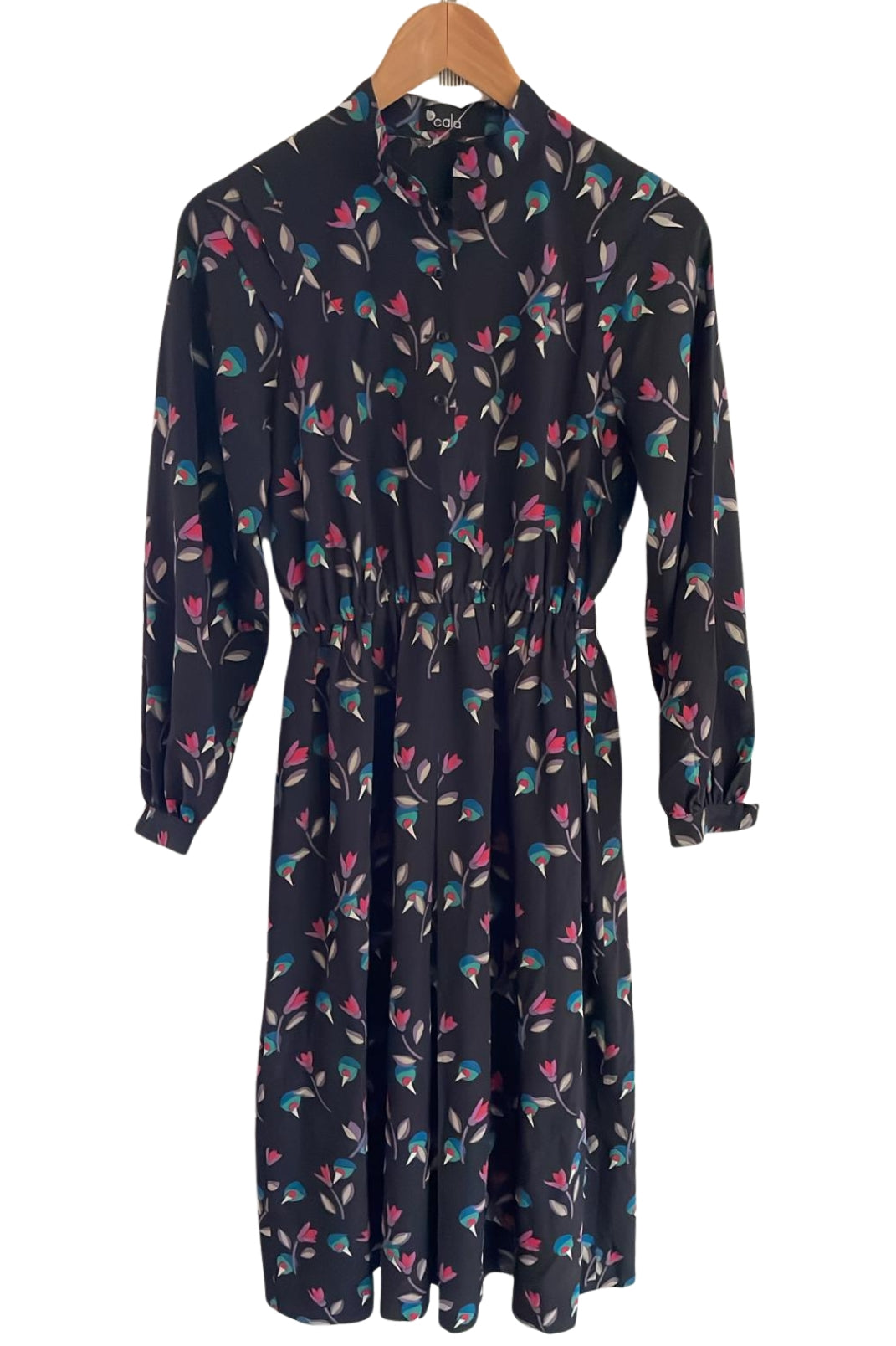 שמלת וינטג' פרחים צבעוניים