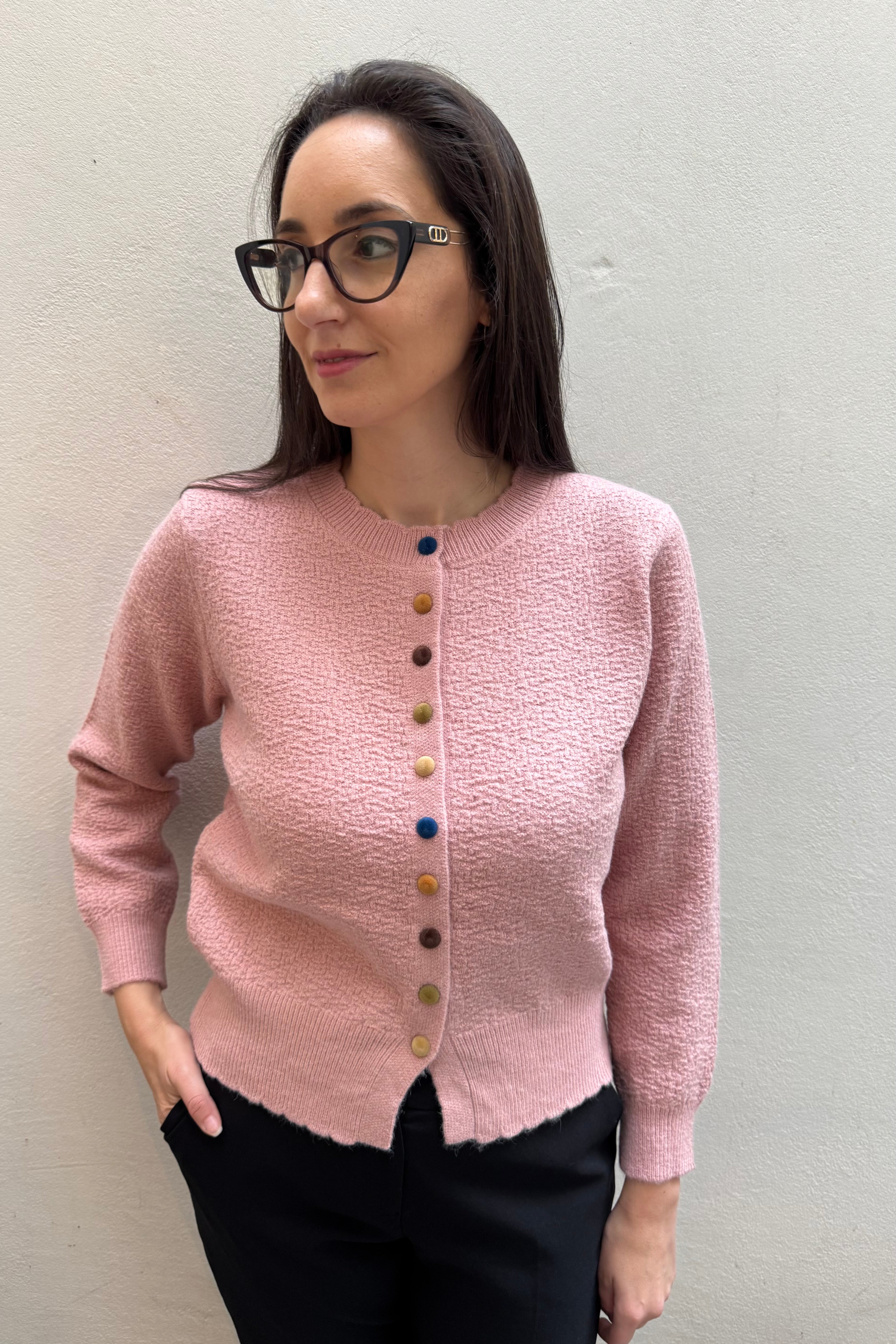 קרדיגן כפתורים צבעוניים