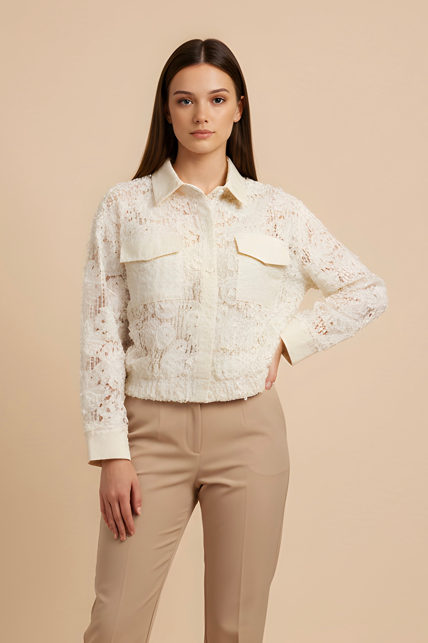 חולצת ג׳קט רשת