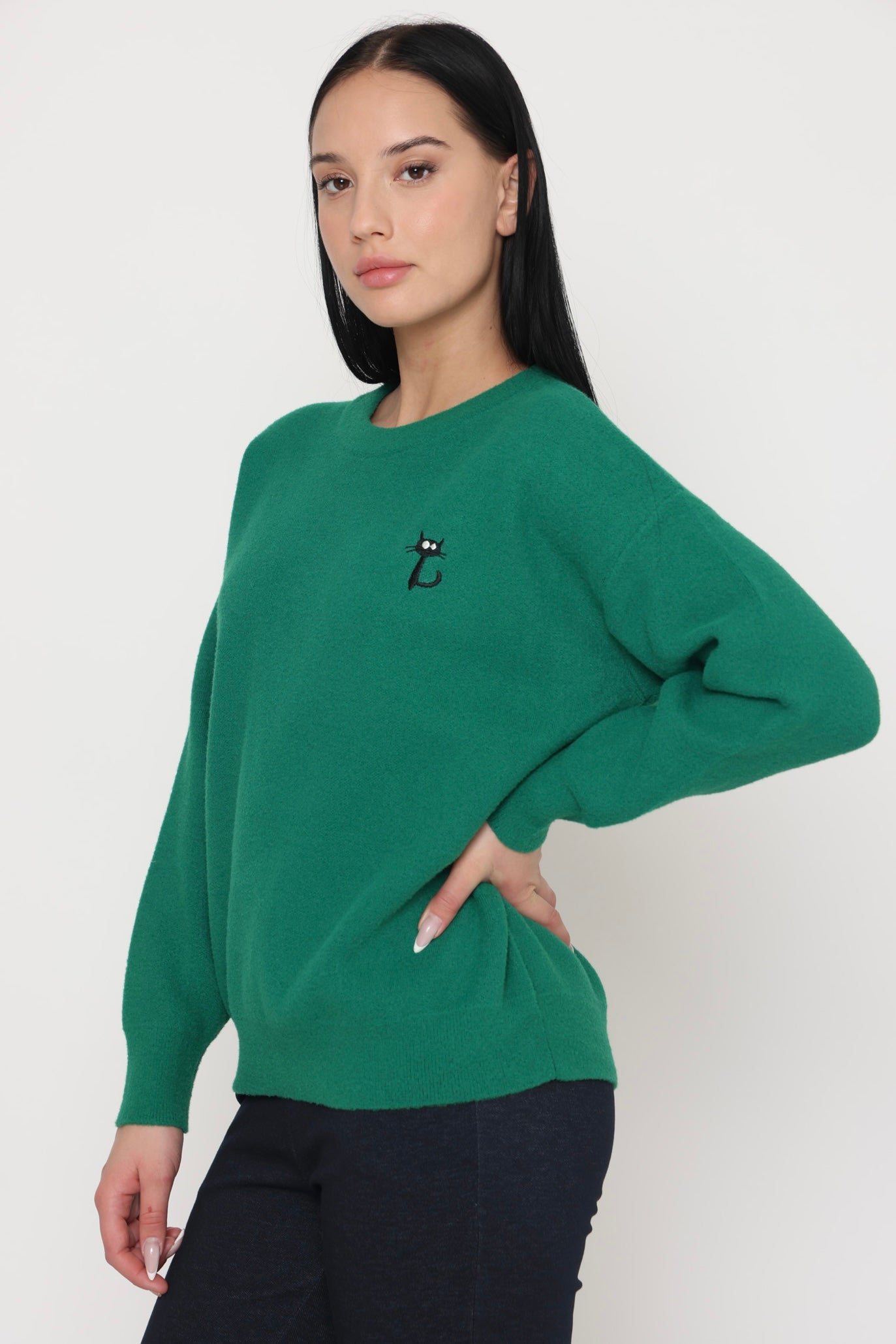 סריג חתול ירוק