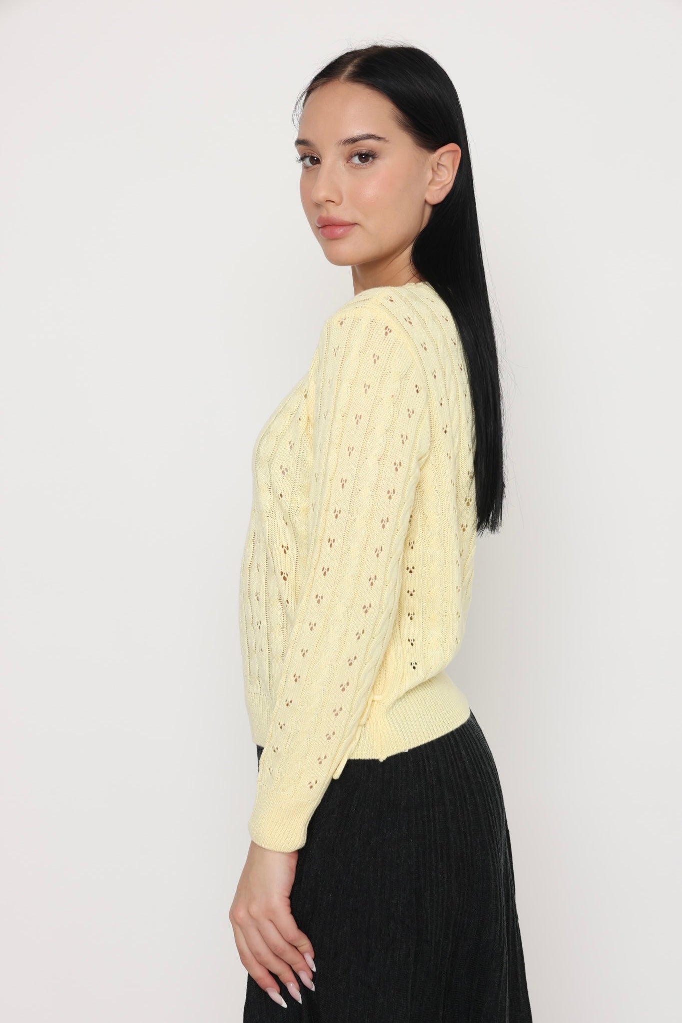 סריג טקסטורה צהובה