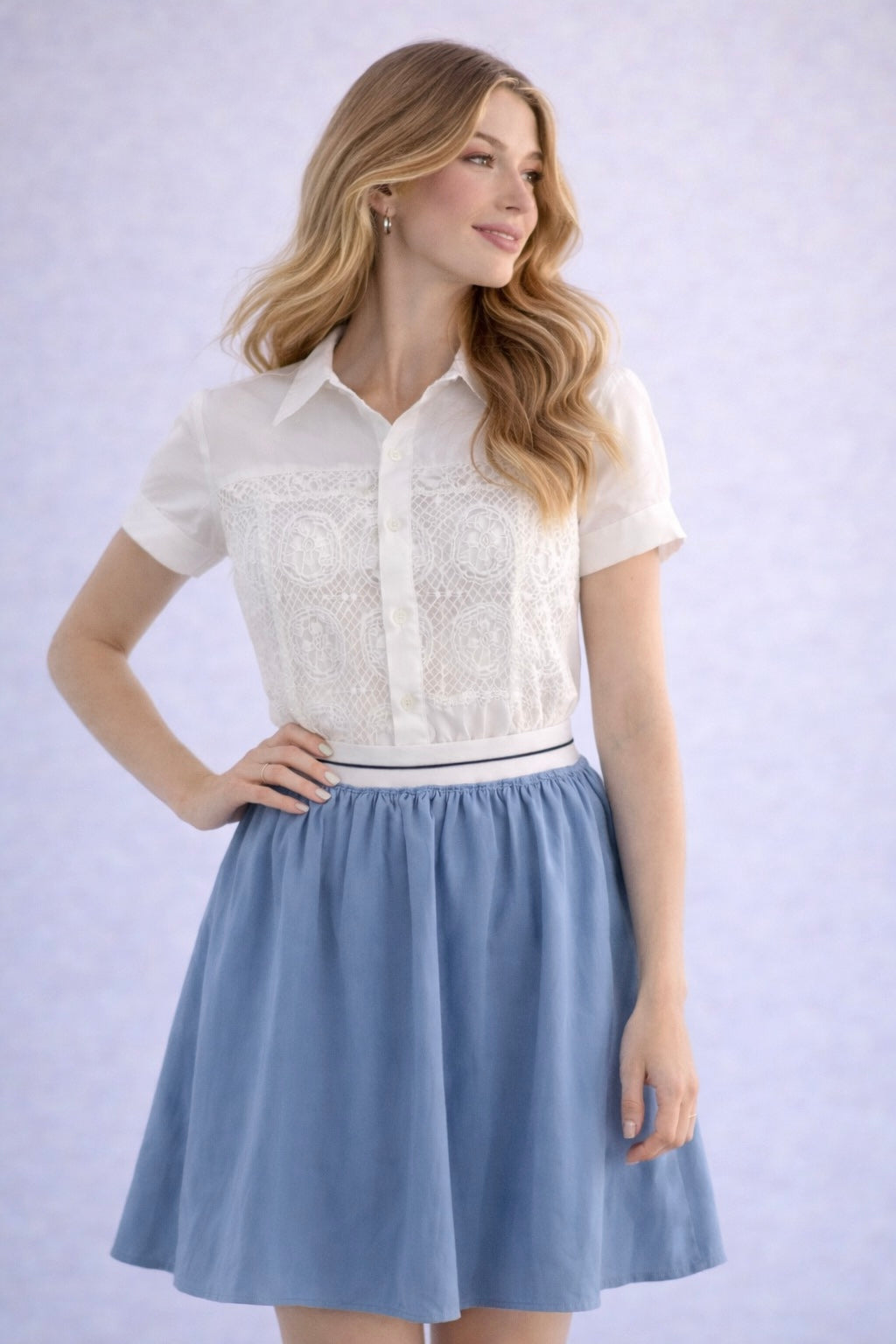 חצאית חגורת גומי