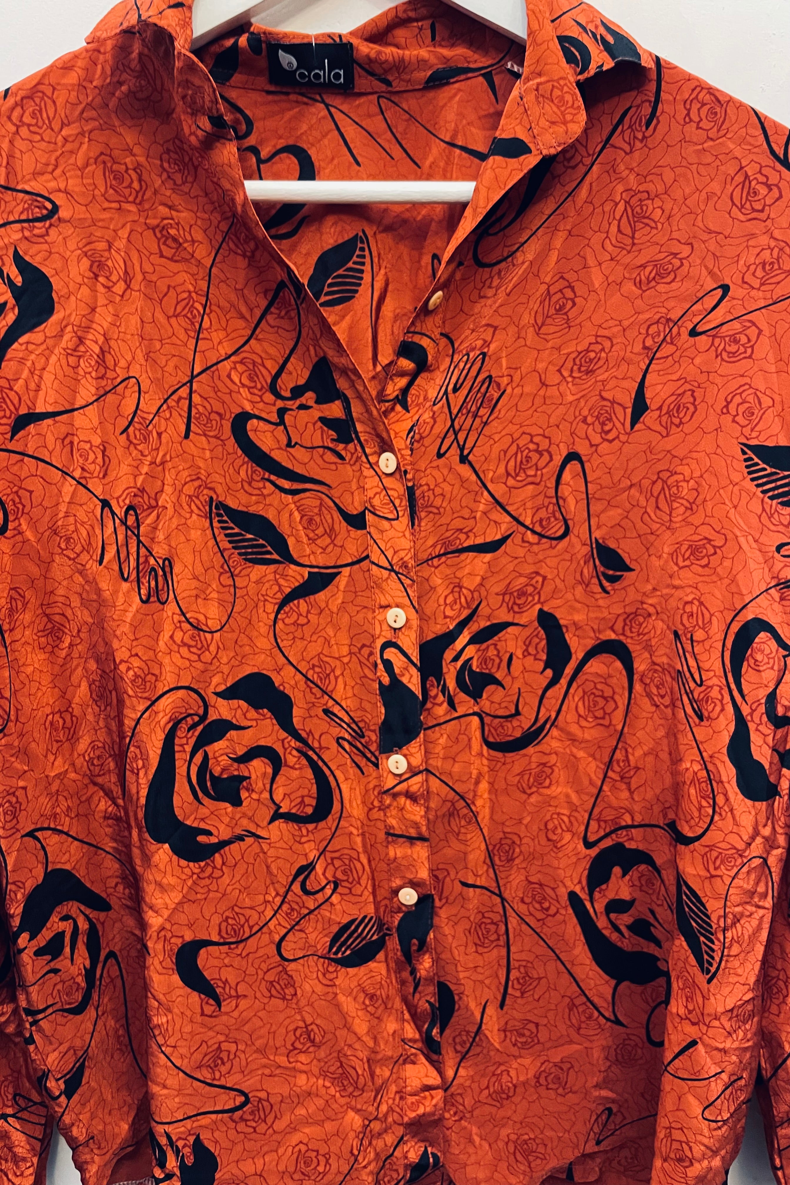 חולצת וינטג׳ פרינט כפול