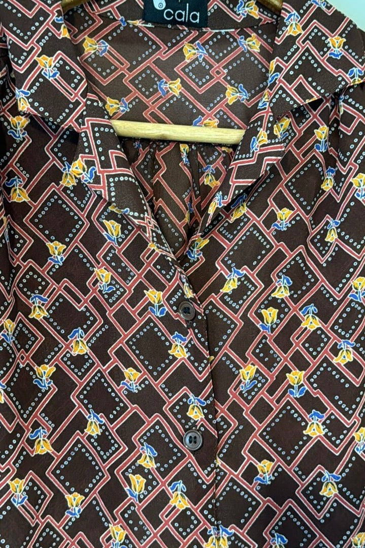 חולצת וינטג' מבוך אדום