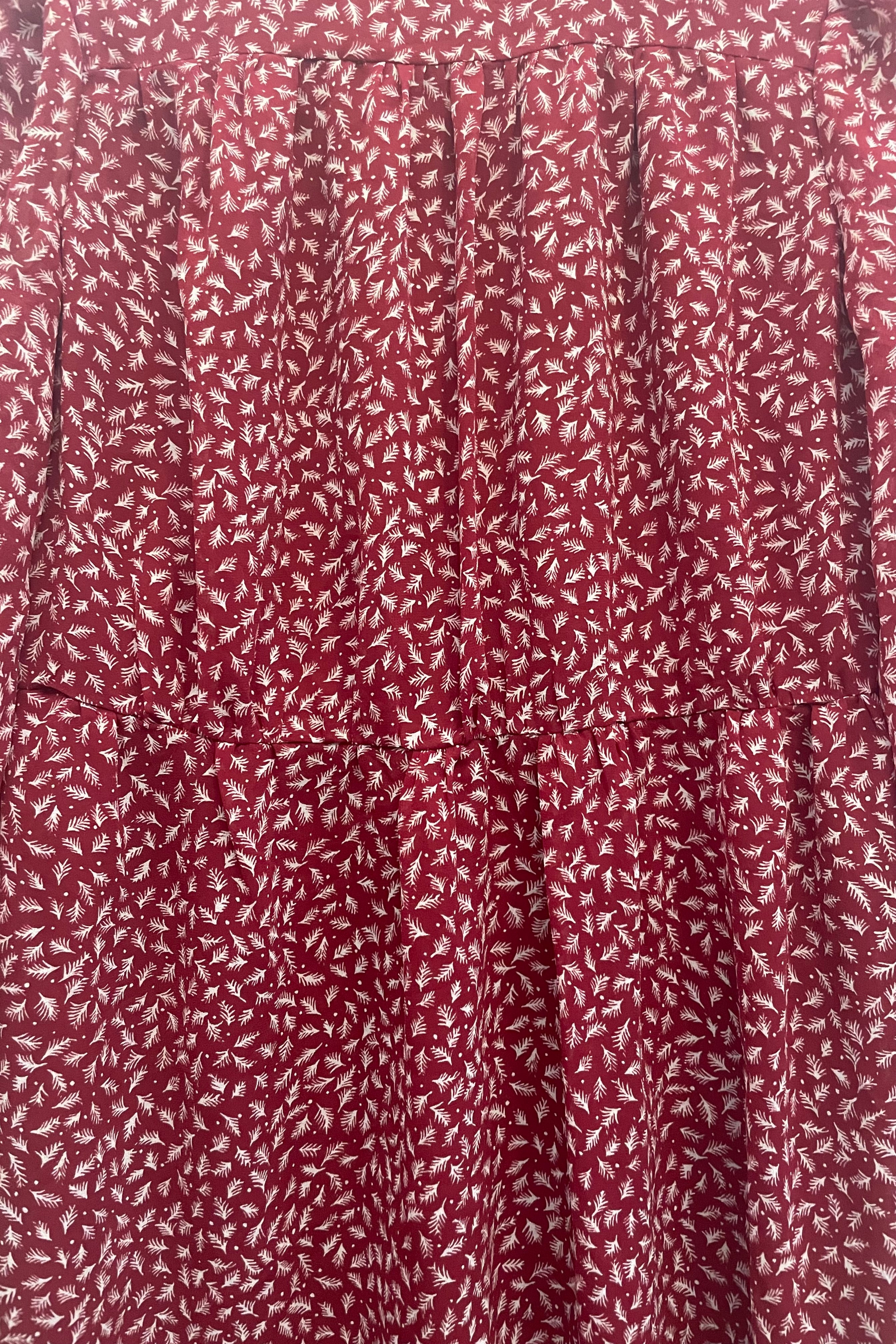 שמלת וינטג׳ בורדו ענפים