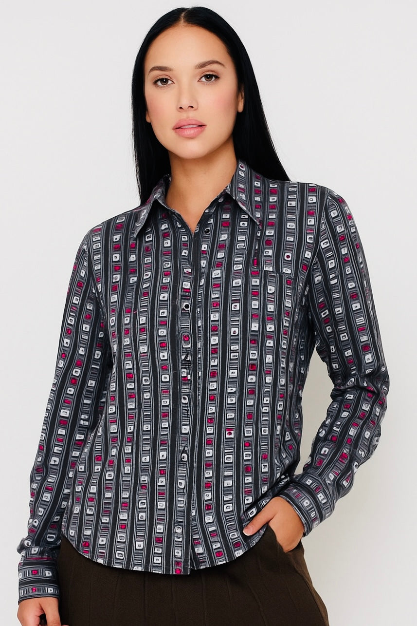 חולצת וינטג׳ תיקים קטנים