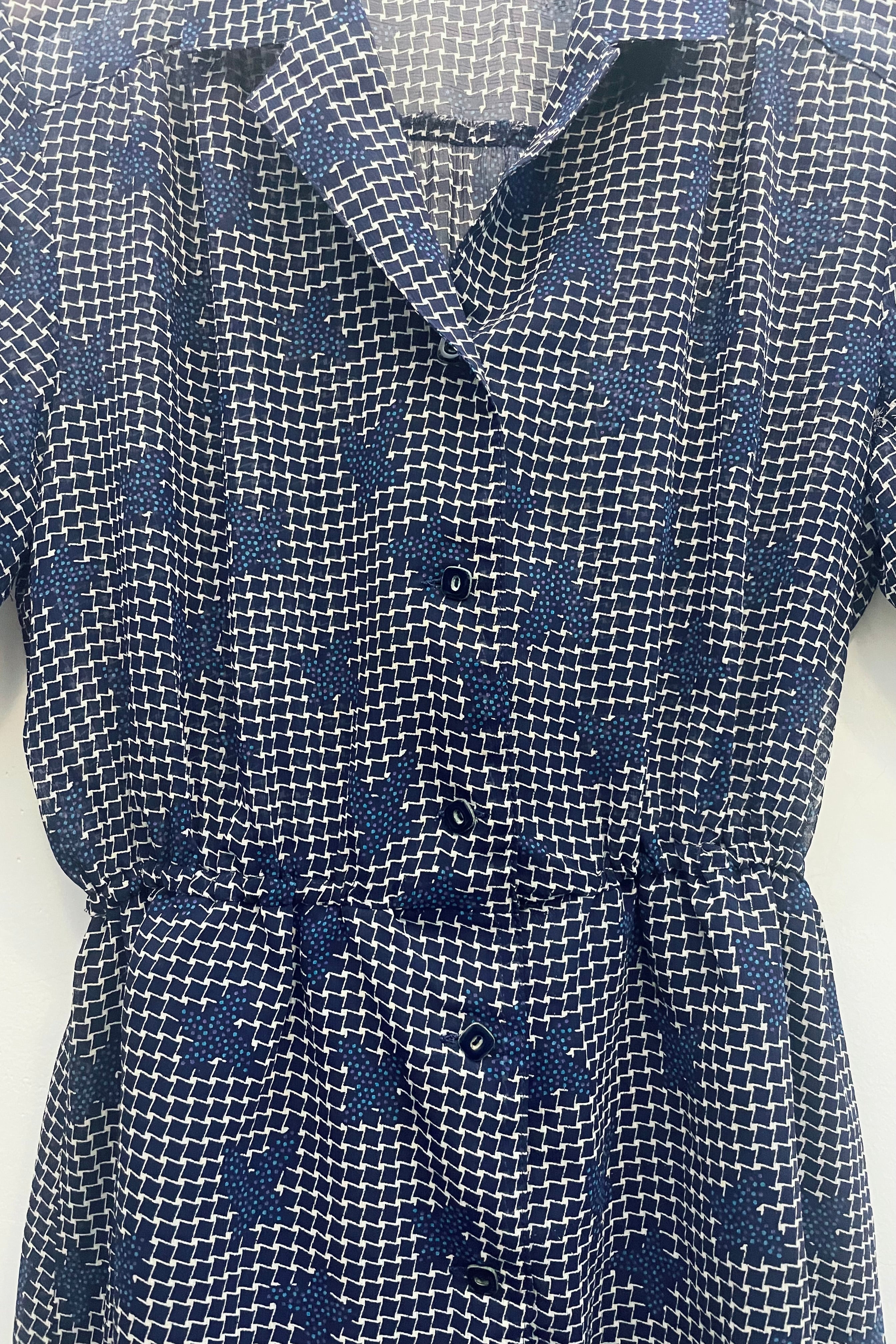 שמלת וינטג׳ פרפרים כחולים