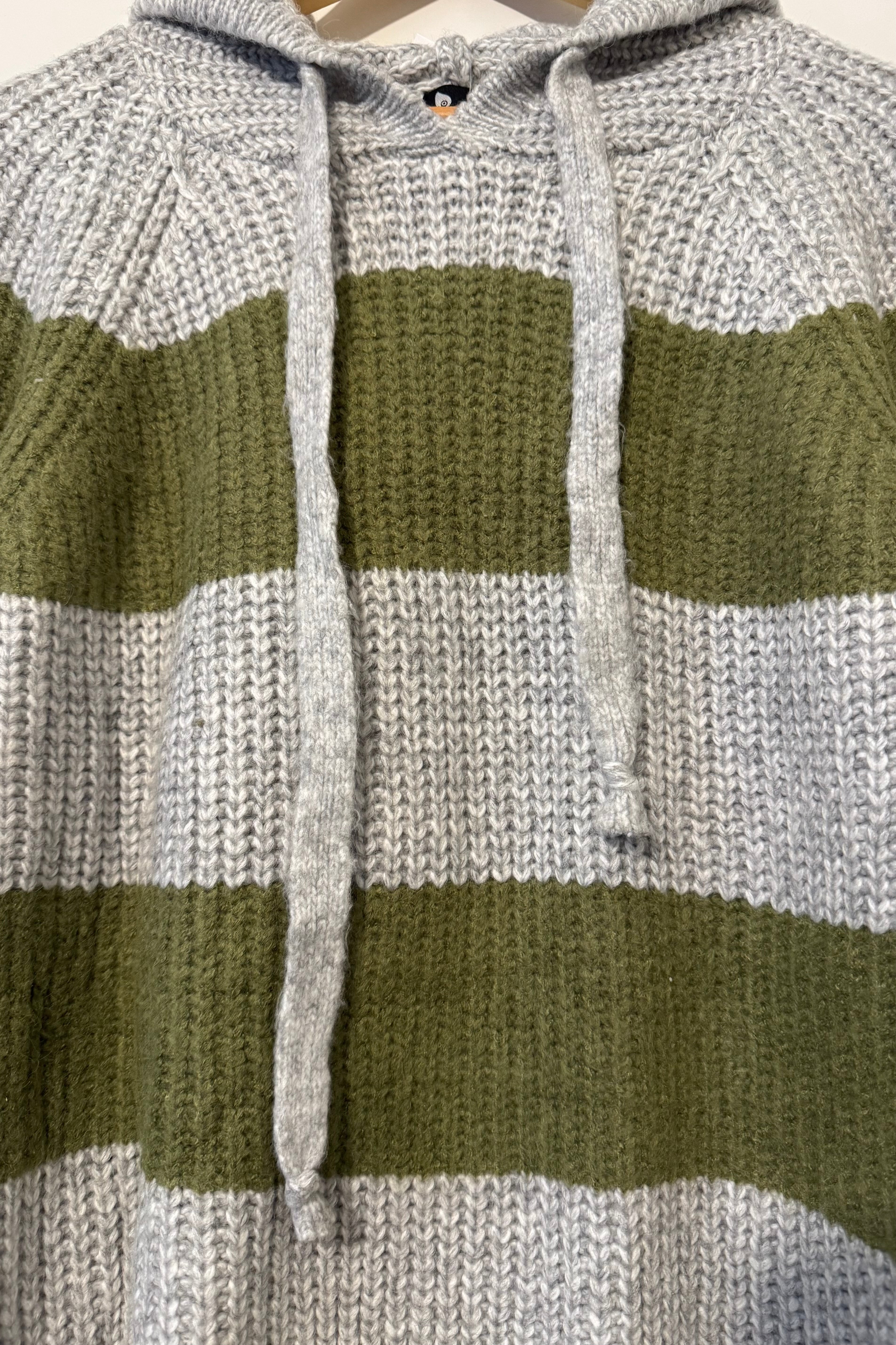 סוודר פסי חאקי