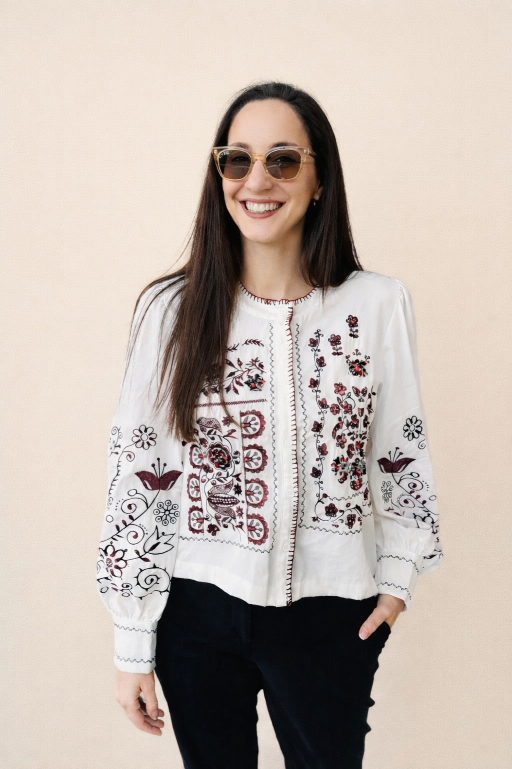 חולצה רקמה יוקרתית