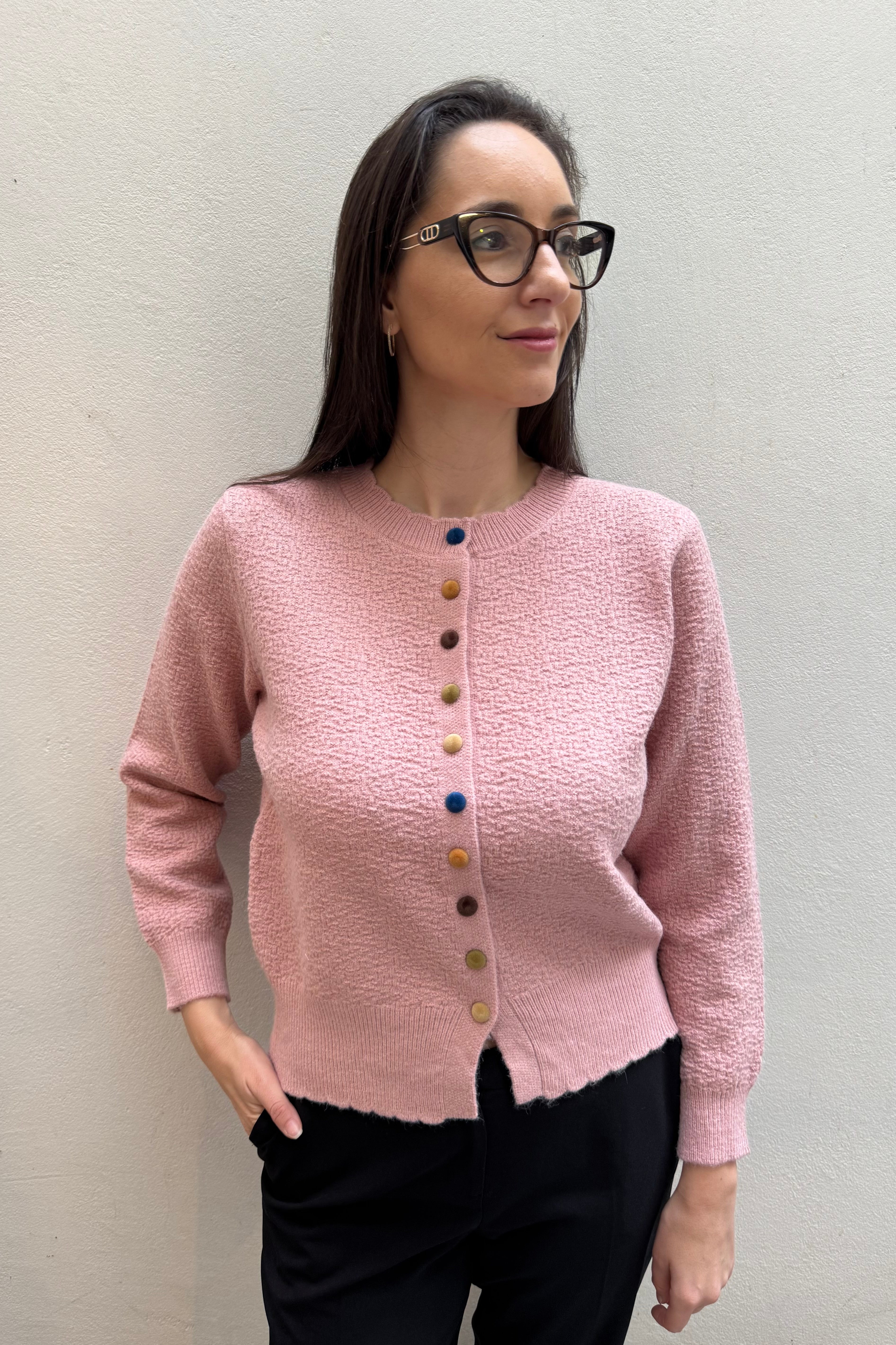 קרדיגן כפתורים צבעוניים