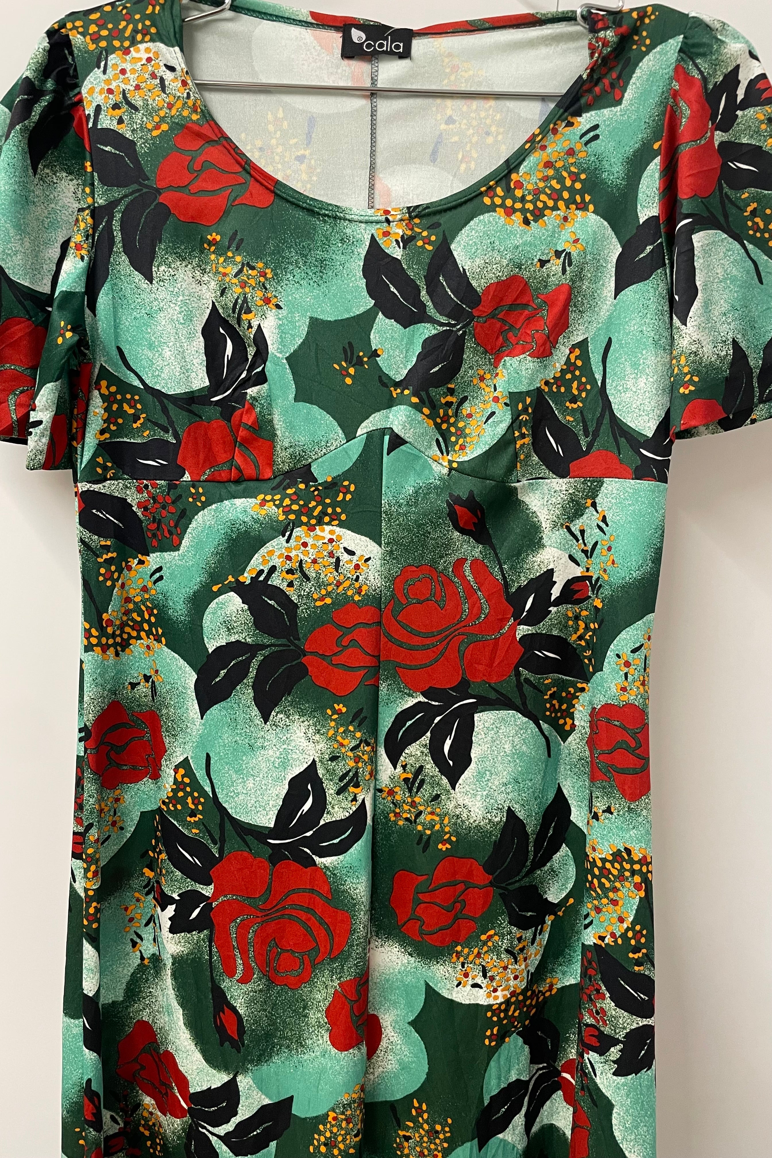 שמלת וינטג׳ מקסי פרחים