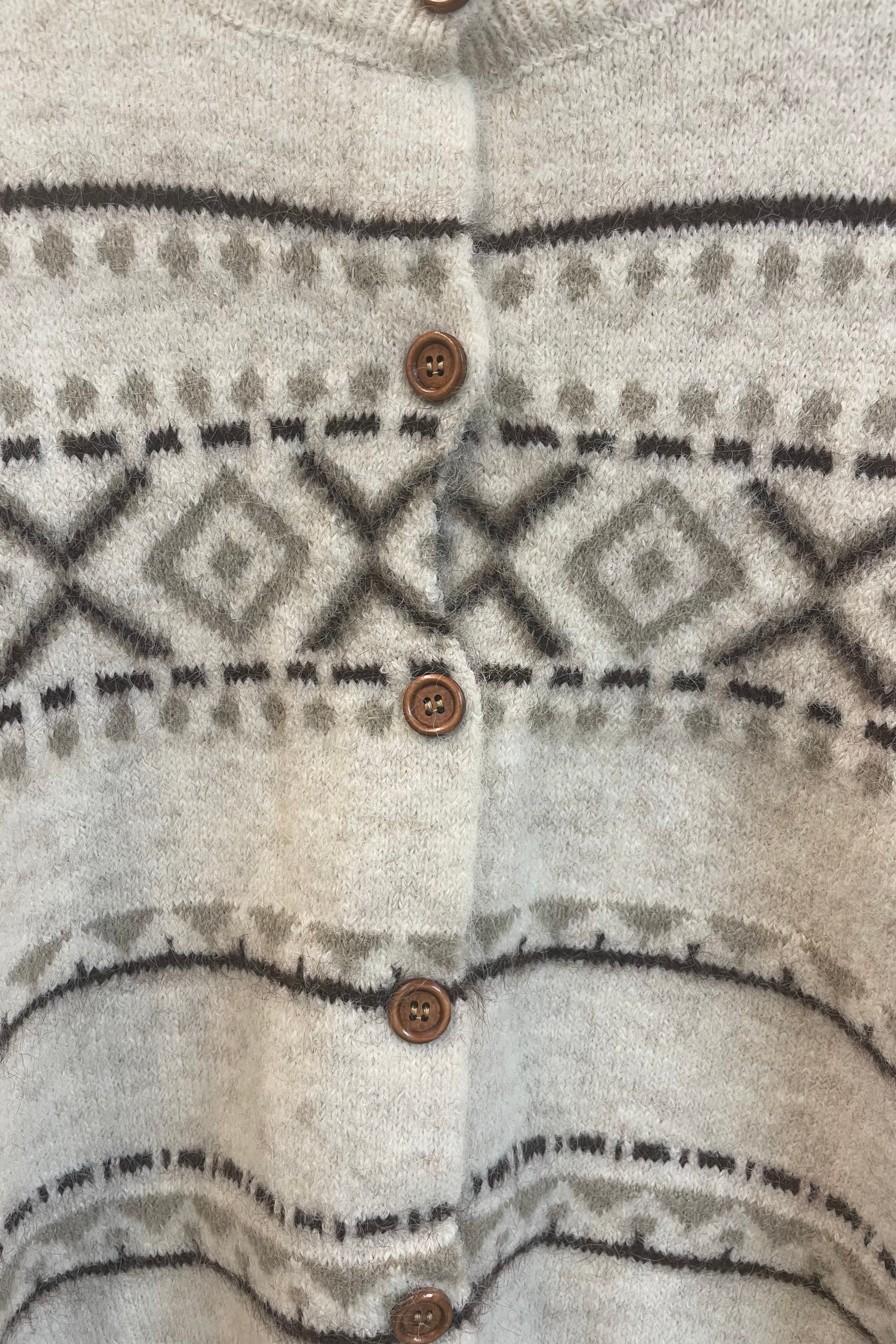 קרדיגן חורף לבן