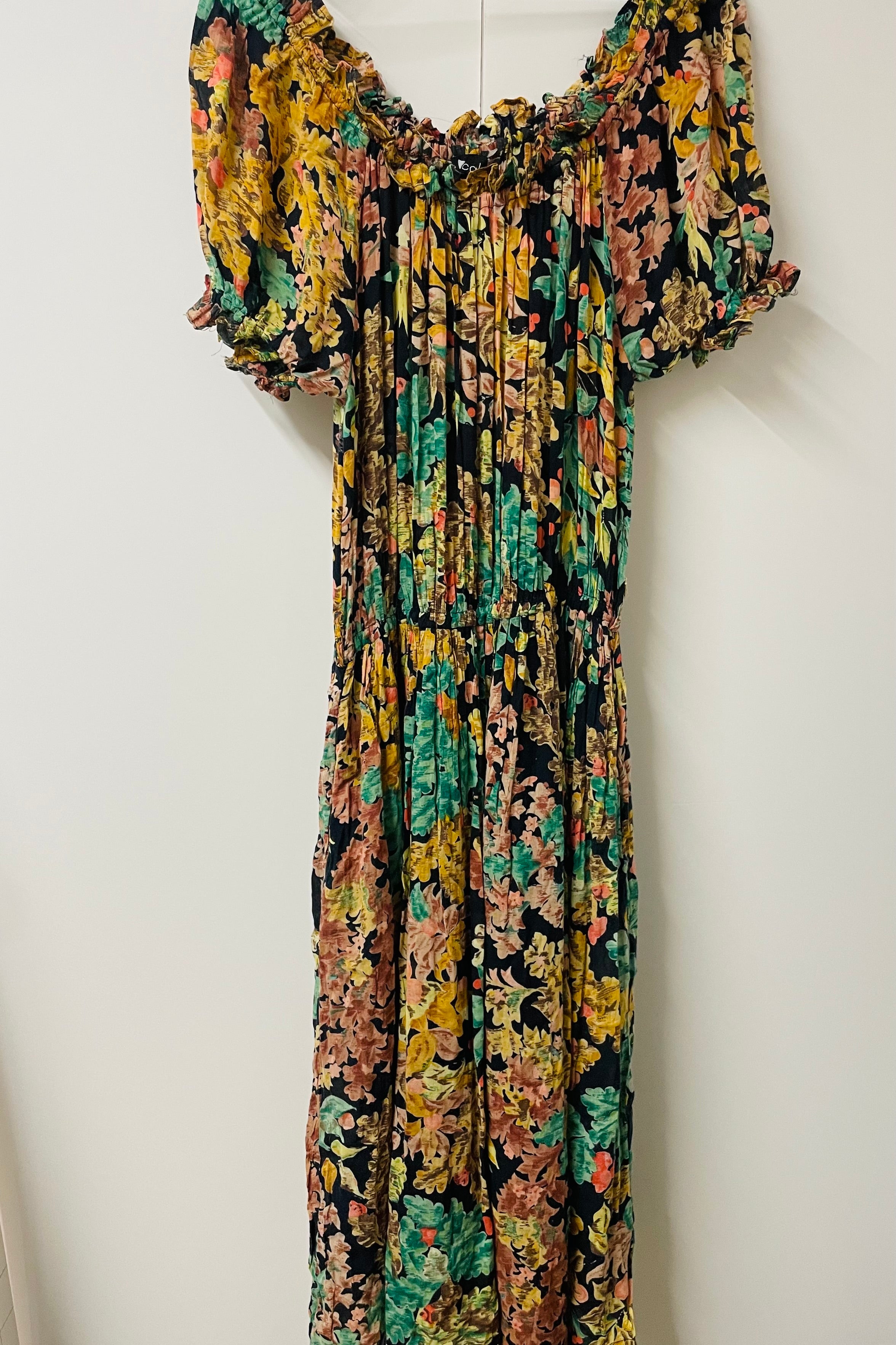 שמלת וינטג׳ פרחים מקסי