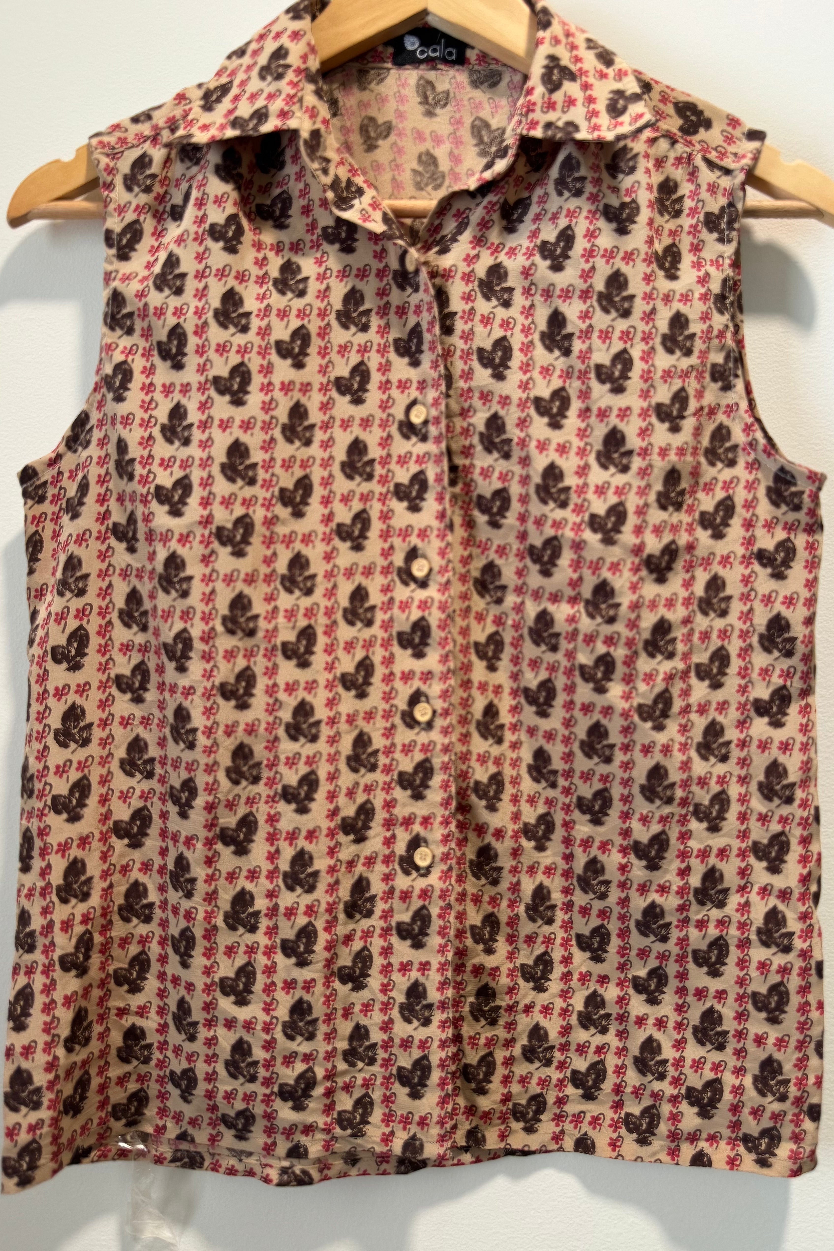 חולצת וינטג׳ עלים חומים