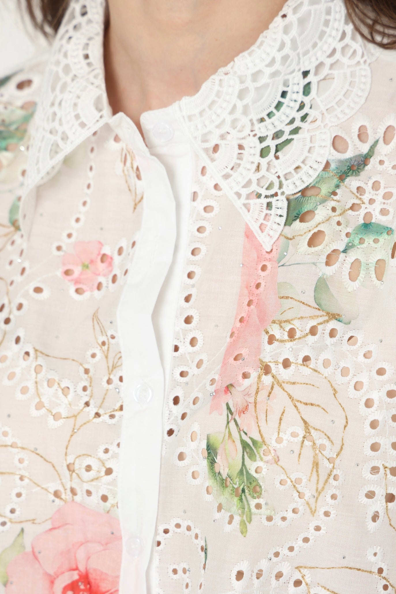 חולצת פרח לימוני ורוד