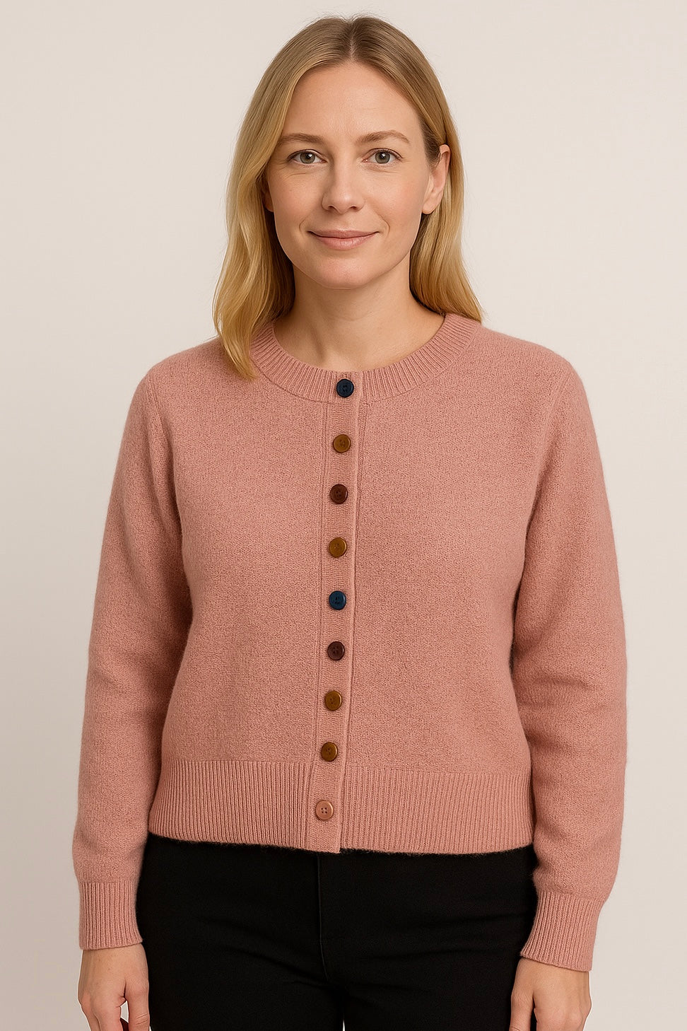 קרדיגן כפתורים צבעוניים