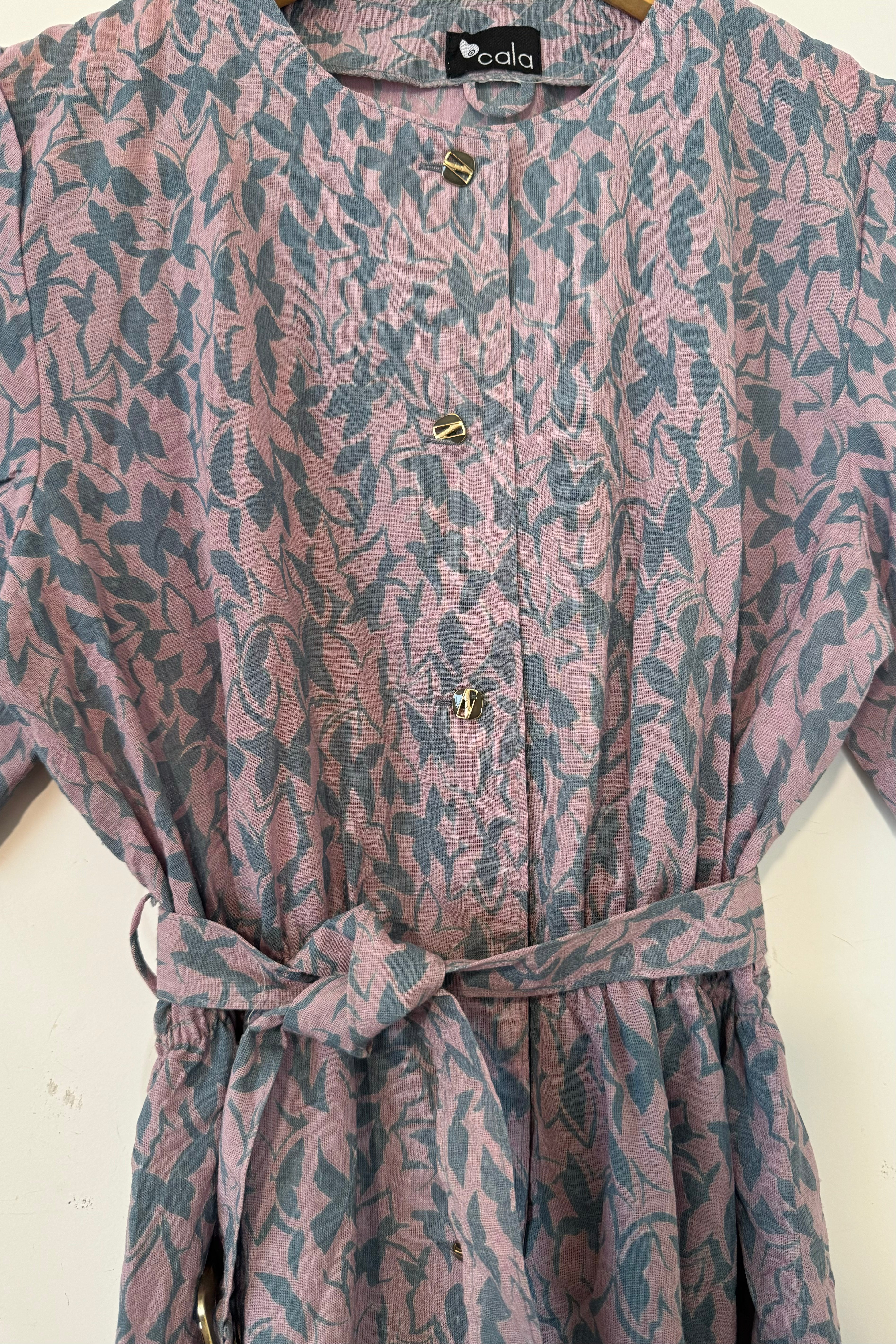 שמלת וינטג׳ פרפרים אפורים