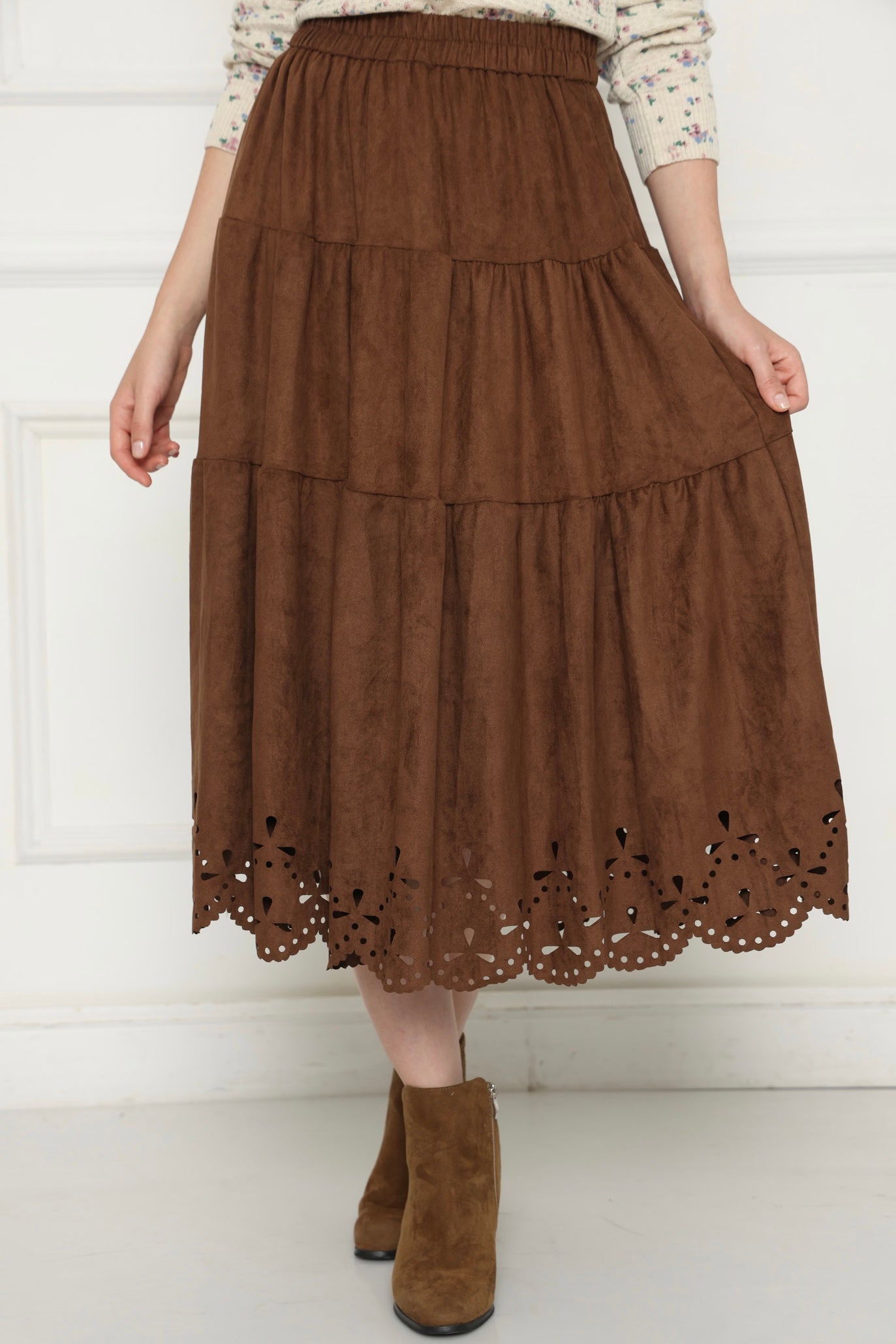 חצאית מקסי פיתוחים