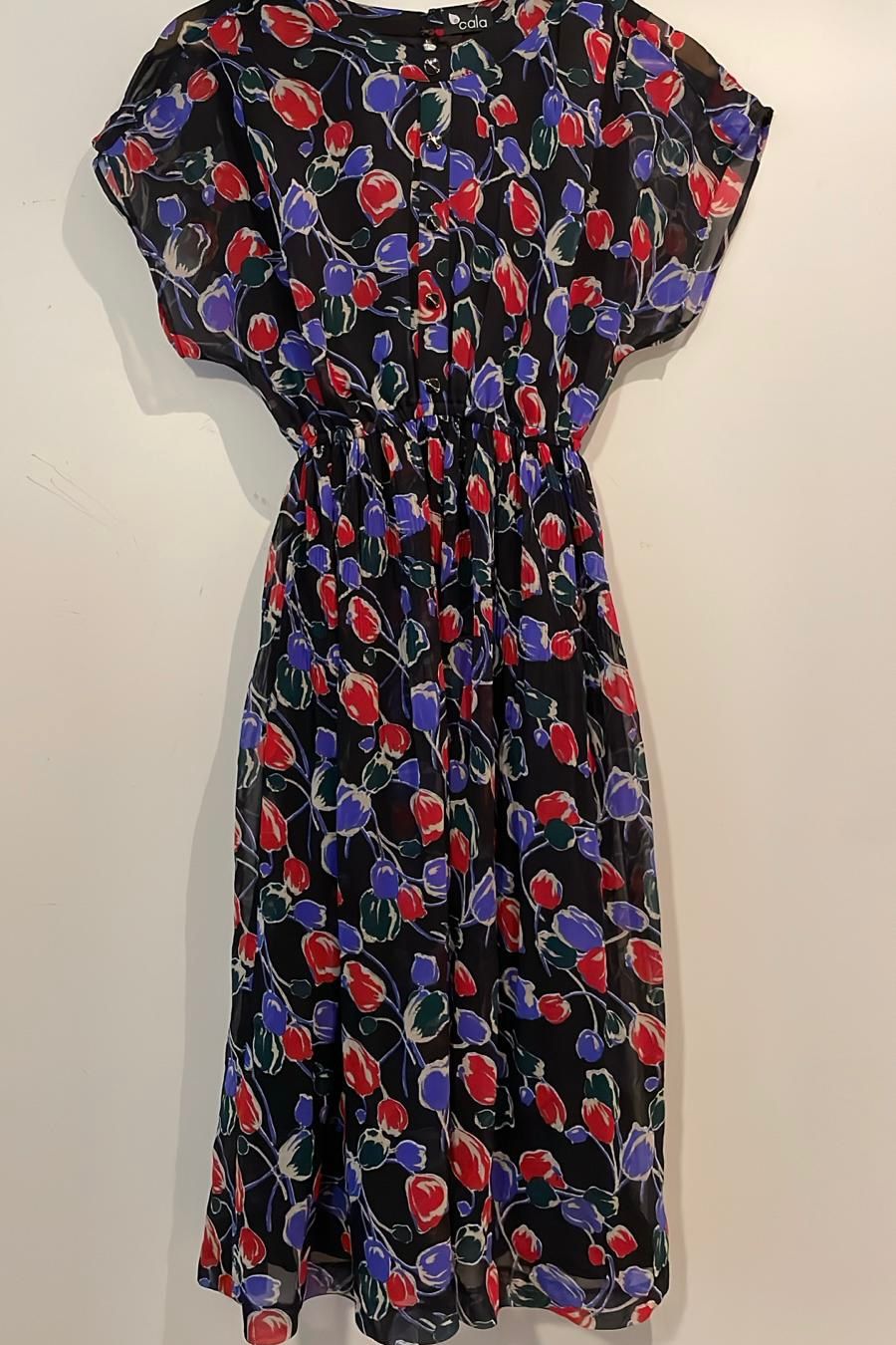 שמלת וינטג' פרחים סגולים