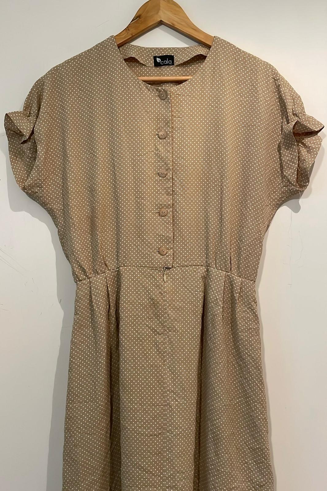 שמלת וינטג' מקסי נקודות