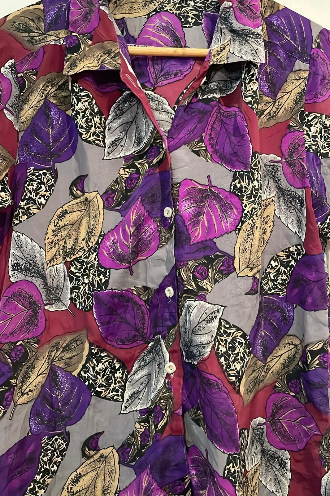 חולצת וינטג' עלים