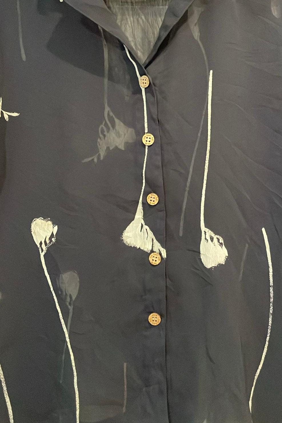 חולצת וינטג' פרחים הפוכים