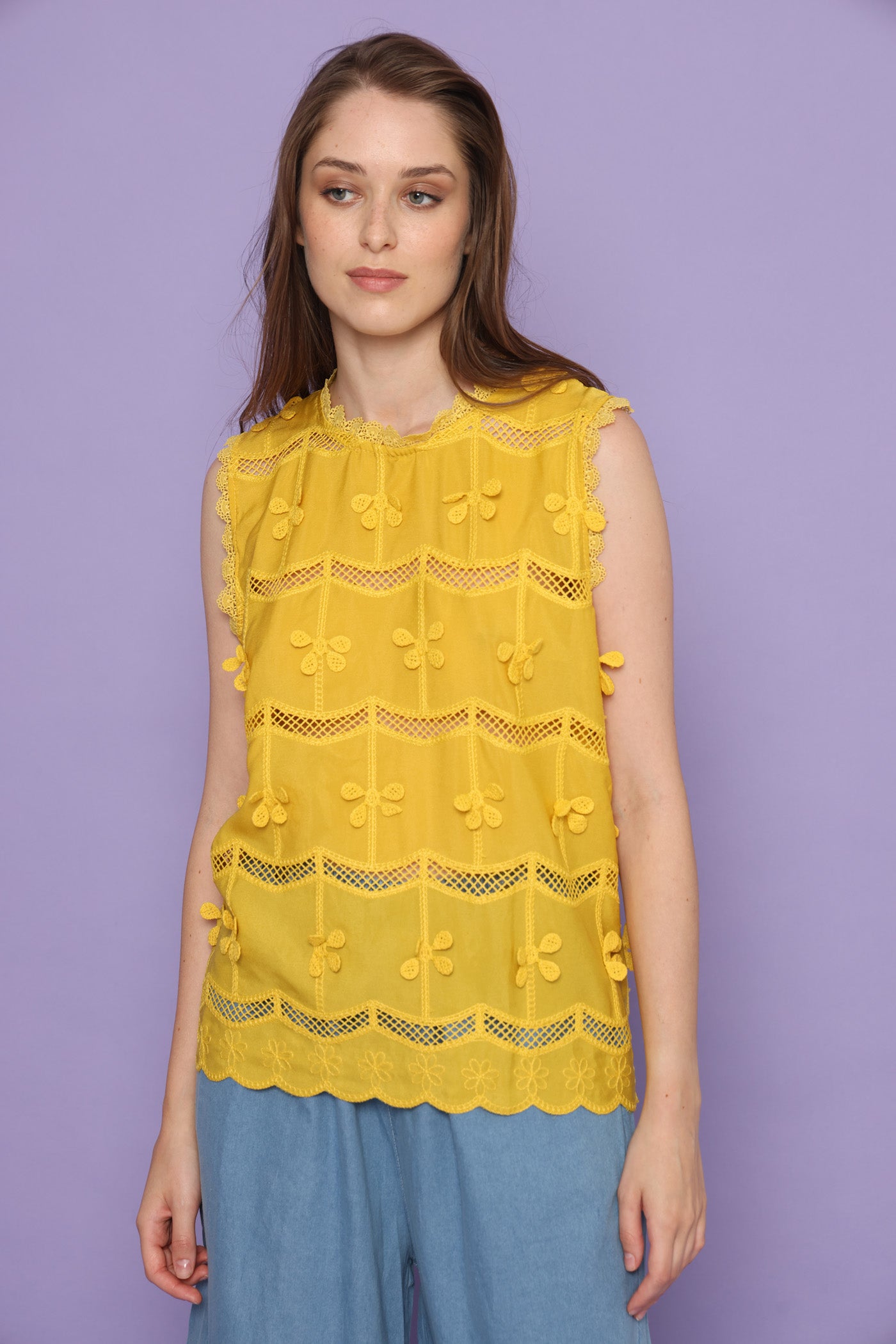 חולצת קרושה צהוב