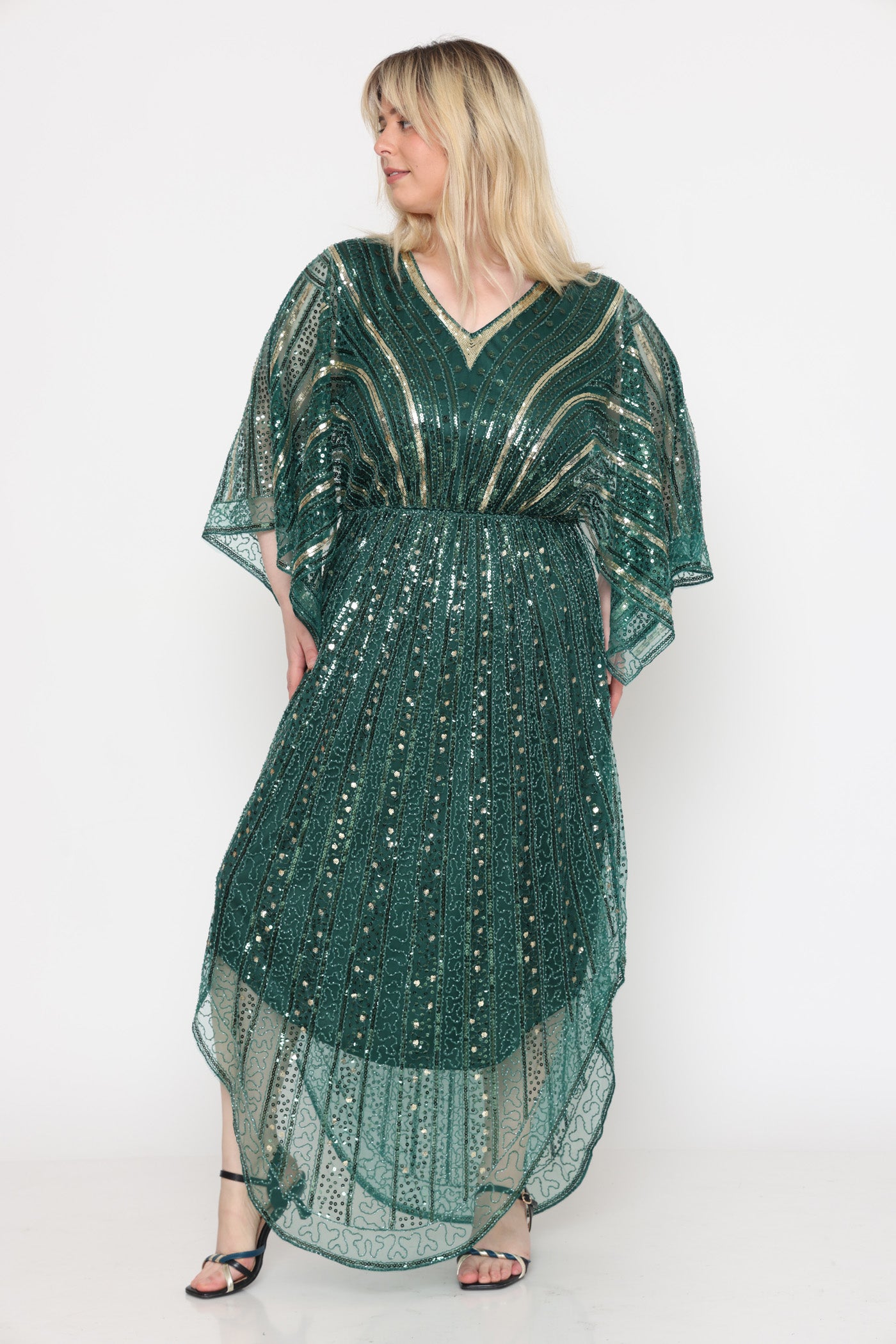 שמלת שנות ה80 ירוק