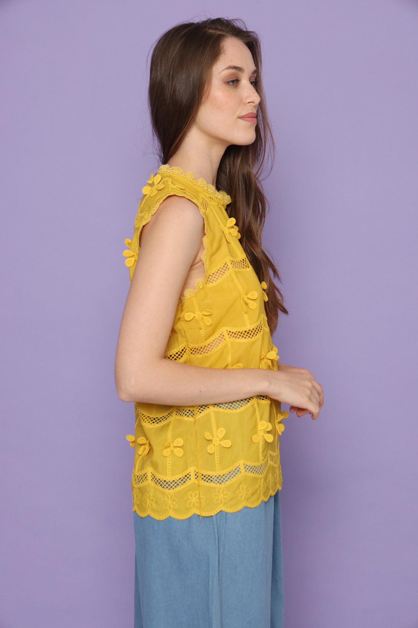 חולצת קרושה צהוב