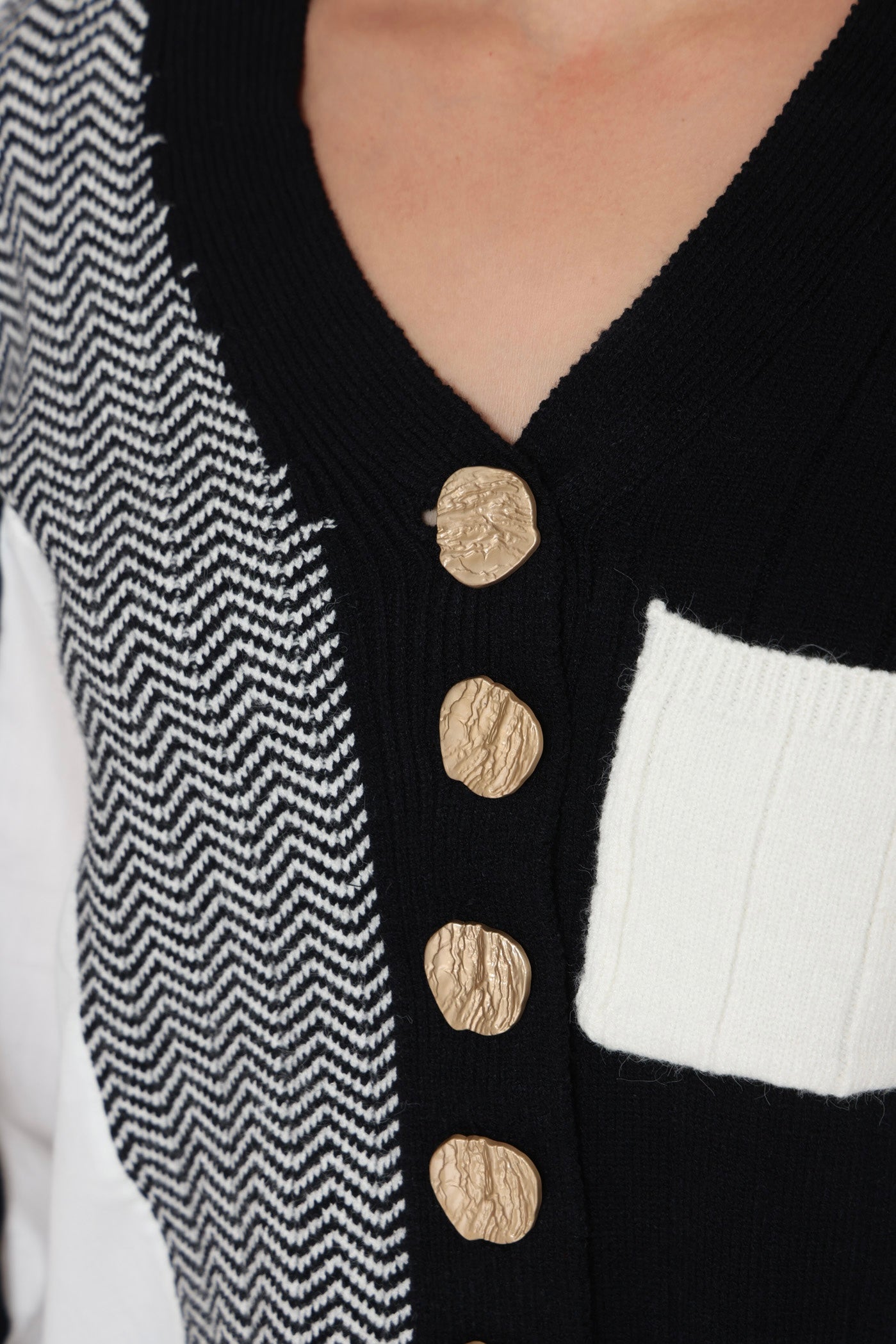 קרדיגן שילוב צבעי בסיס